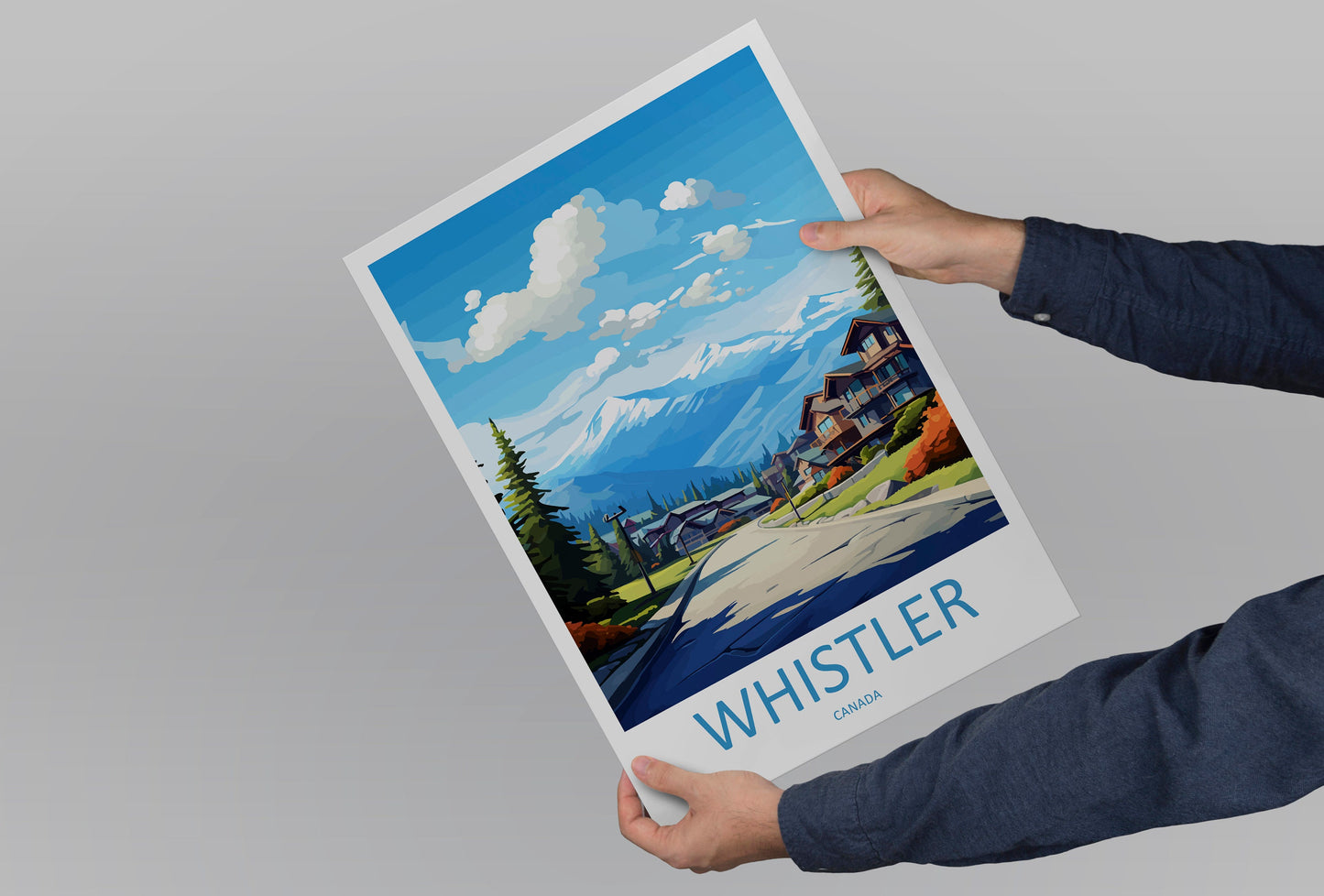 Whistler Travel Print Wall Art Whistler Wall Hanging Home Décor Whistler Gift Art Lovers Canada Art Lover Gift Whistler Gift