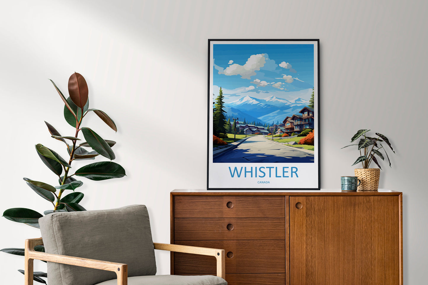 Whistler Travel Print Wall Art Whistler Wall Hanging Home Décor Whistler Gift Art Lovers Canada Art Lover Gift Whistler Gift