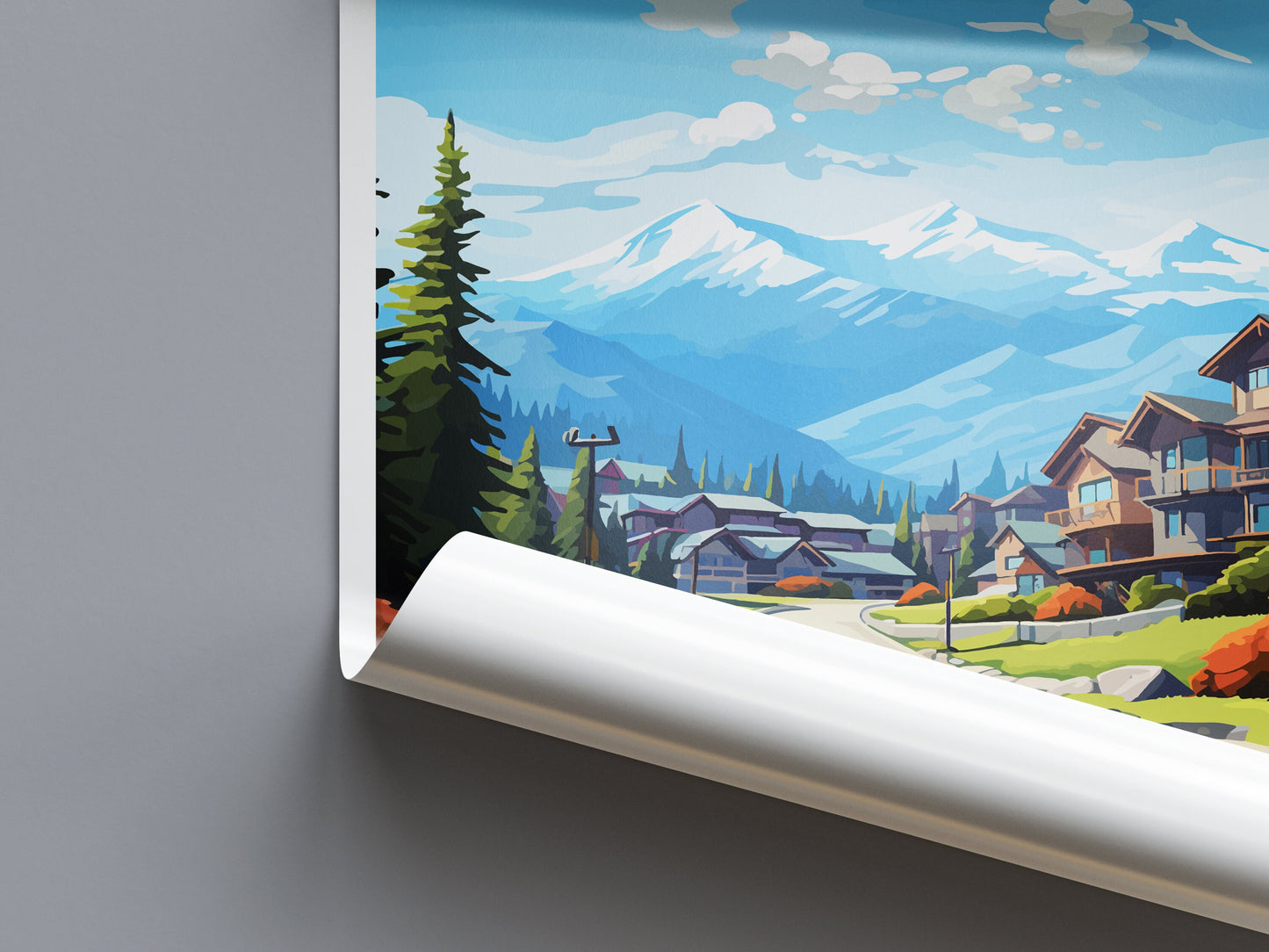 Whistler Travel Print Wall Art Whistler Wall Hanging Home Décor Whistler Gift Art Lovers Canada Art Lover Gift Whistler Gift