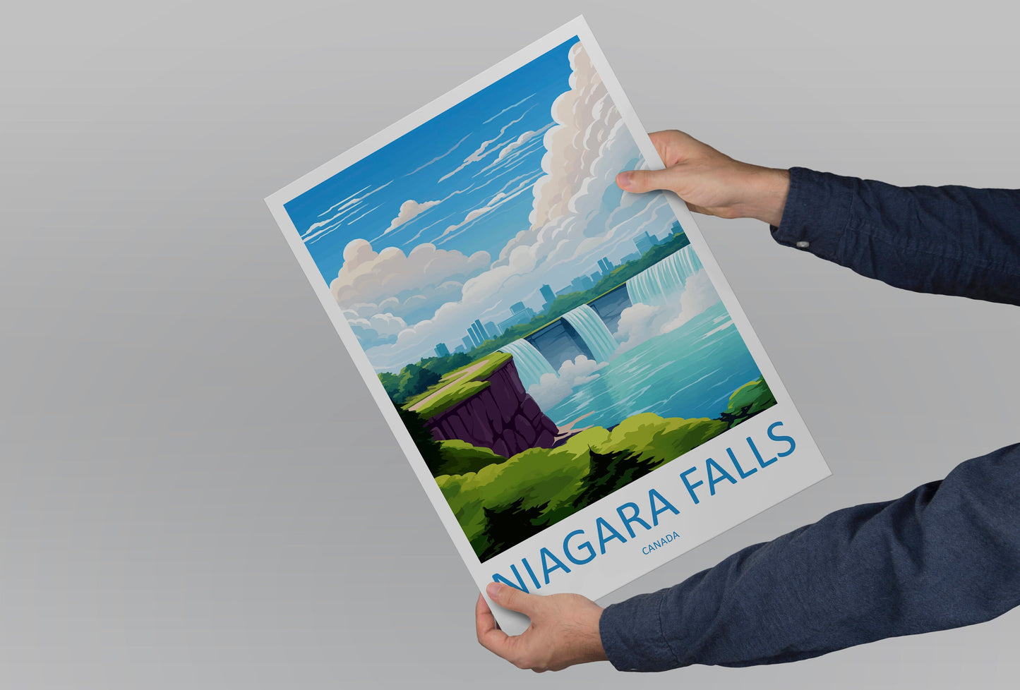 Niagara Falls Travel Print Wall Art Niagara Falls Wall Hanging Home Décor Niagara Falls Gift Art Lovers Canada Art Lover Gift Niagara Falls
