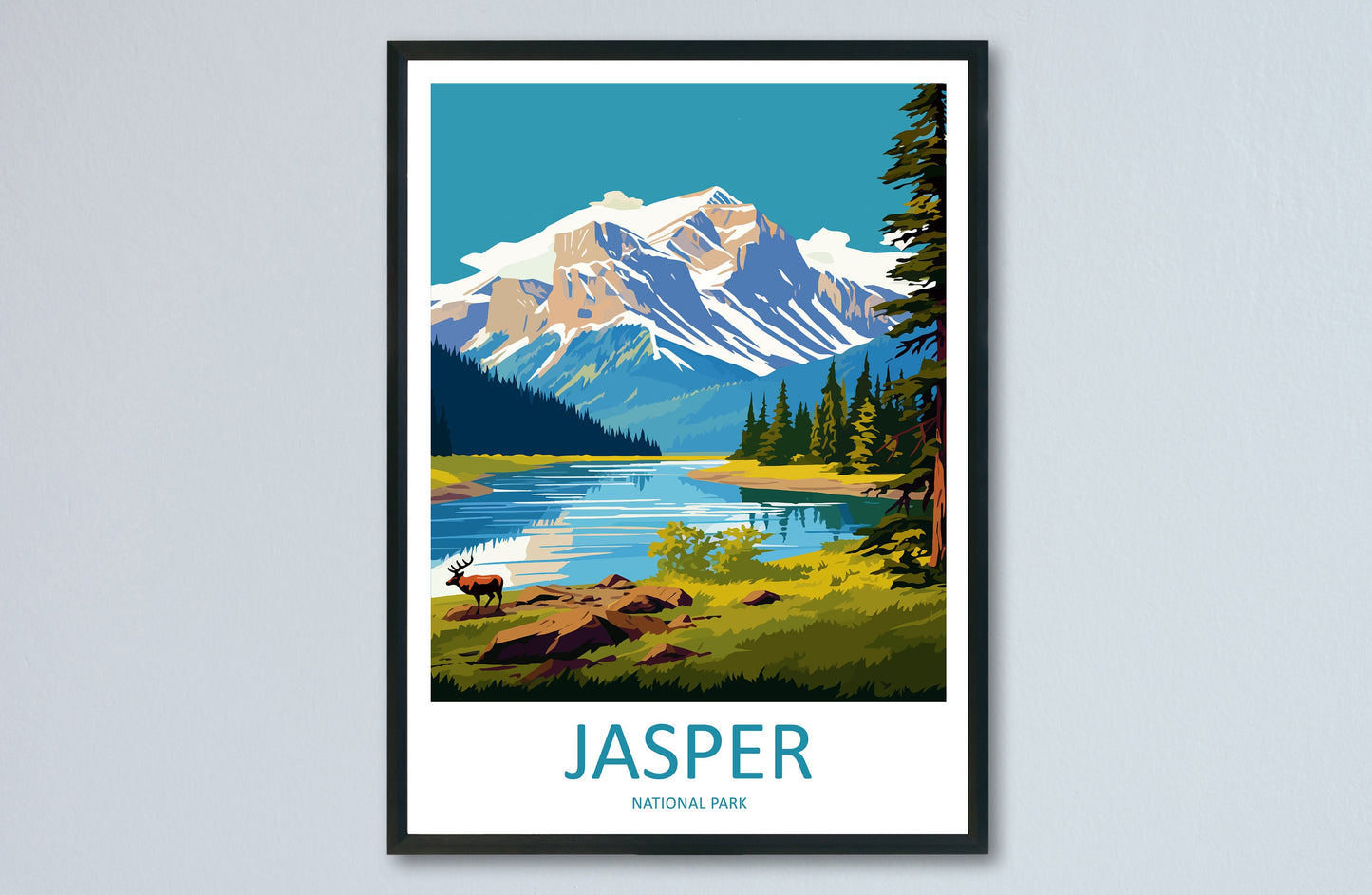 Jasper National Park Travel Print Wall Art Jasper National Park Wall Hanging Home Décor Jasper National Park Gift Art Lovers Canada Art Gift