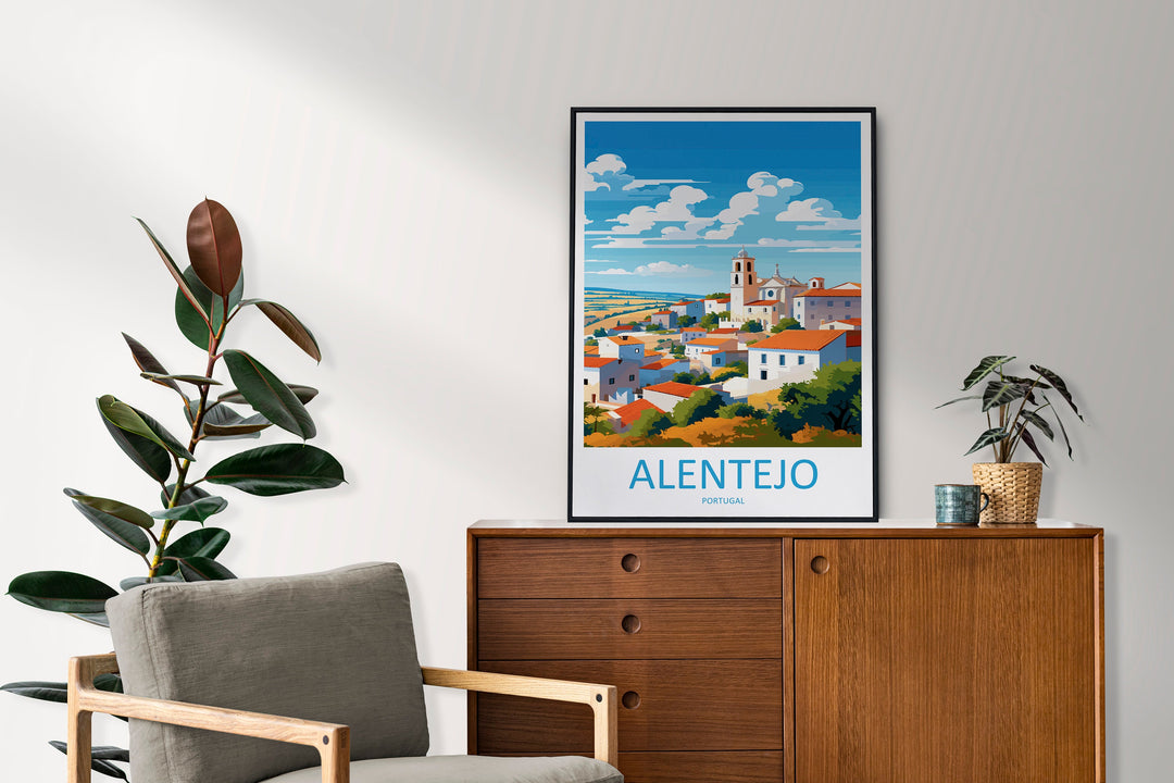Alentejo Travel Print Wall Art Alentejo Wall Hanging Home Décor Alentejo Gift Art Lovers Portugal Art Lover Gift Alentejo Wall Art