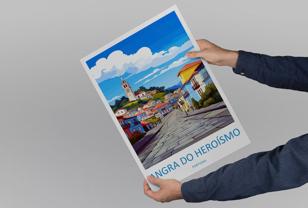 Angra do Heroísmo Travel Print Wall Art Angra do Heroísmo Wall Hanging Home Décor Angra do Heroísmo Gift Art Lovers Portugal Art Lover Gift