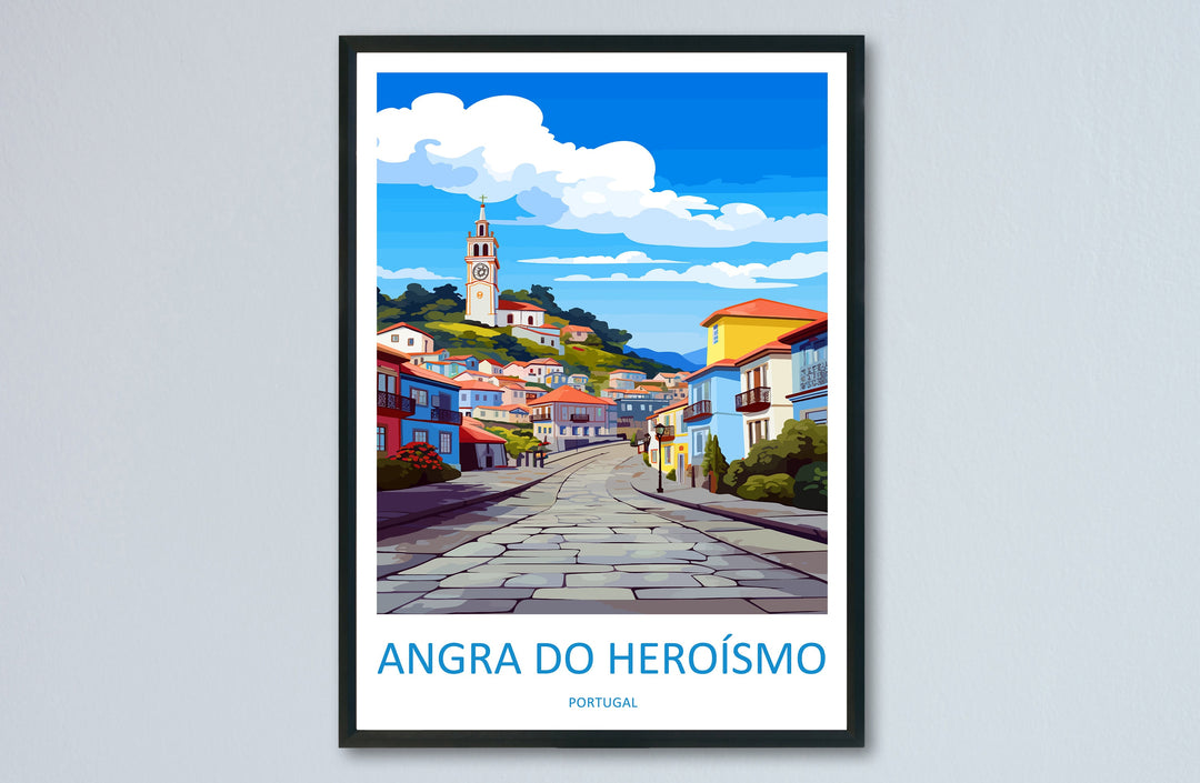 Angra do Heroísmo Travel Print Wall Art Angra do Heroísmo Wall Hanging Home Décor Angra do Heroísmo Gift Art Lovers Portugal Art Lover Gift