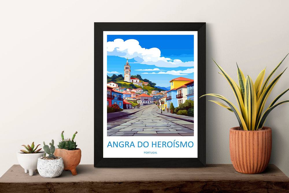 Angra do Heroísmo Travel Print Wall Art Angra do Heroísmo Wall Hanging Home Décor Angra do Heroísmo Gift Art Lovers Portugal Art Lover Gift