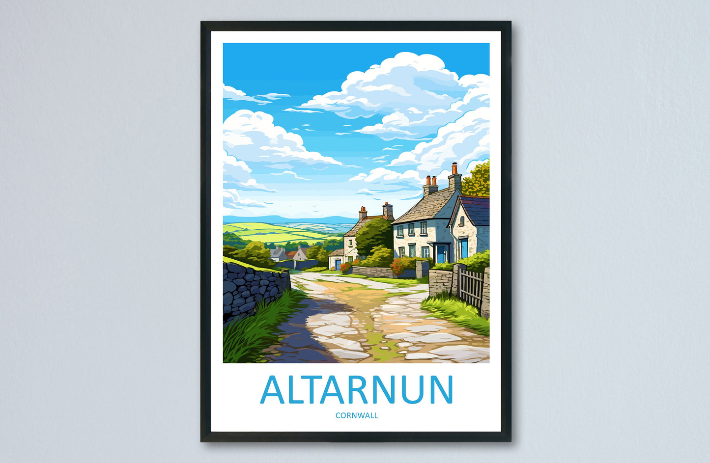 Altarnun Travel Print Wall Art Altarnun Wall Hanging Home Décor Altarnun Gift Art Lovers England Art Lover Gift Altarnun Travel Souvenir