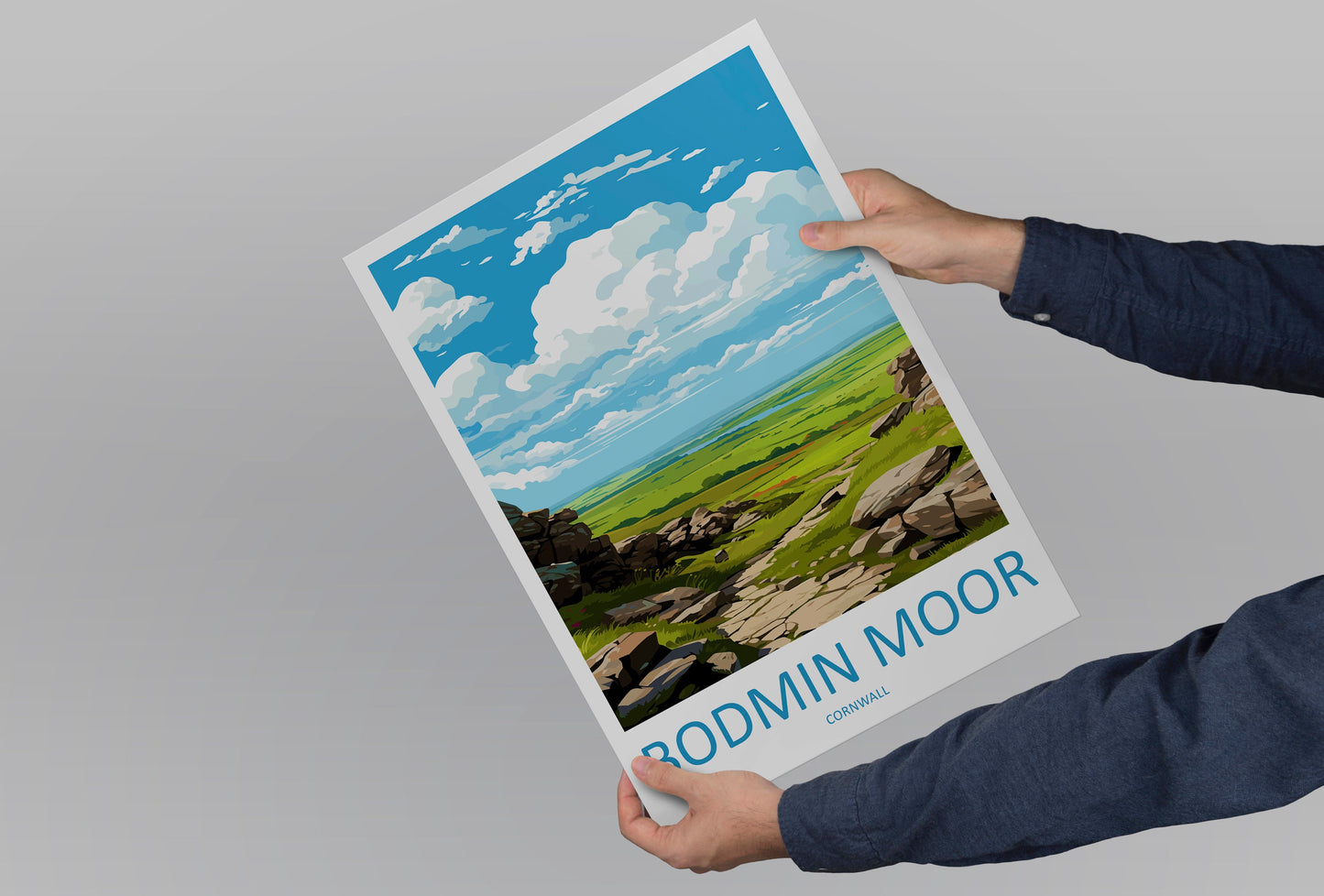 Bodmin Moor Travel Print Wall Art Bodmin Moor Wall Hanging Home Décor Bodmin Moor Gift Art Lovers England Art Lover Gift Bodmin Moor Travel