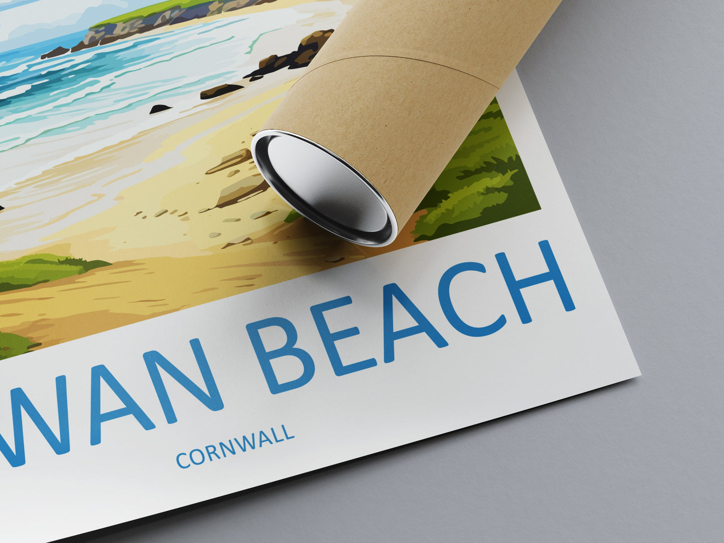 Towan Beach Travel Print Wall Art Towan Beach Wall Hanging Home Décor Towan Beach Gift Art Lovers Cornwall Art Lover Gift