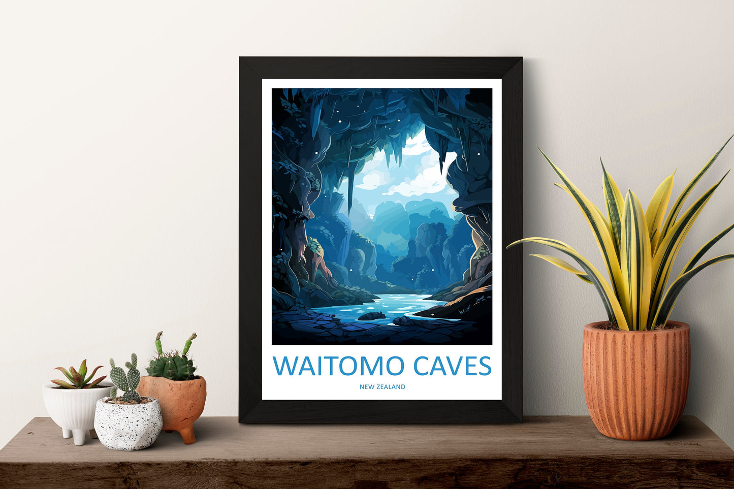 Waitomo Caves Travel Print Wall Art Waitomo Caves Wall Hanging Home Décor Waitomo Caves Gift Art Lovers New Zealand Art Lover Gift Print
