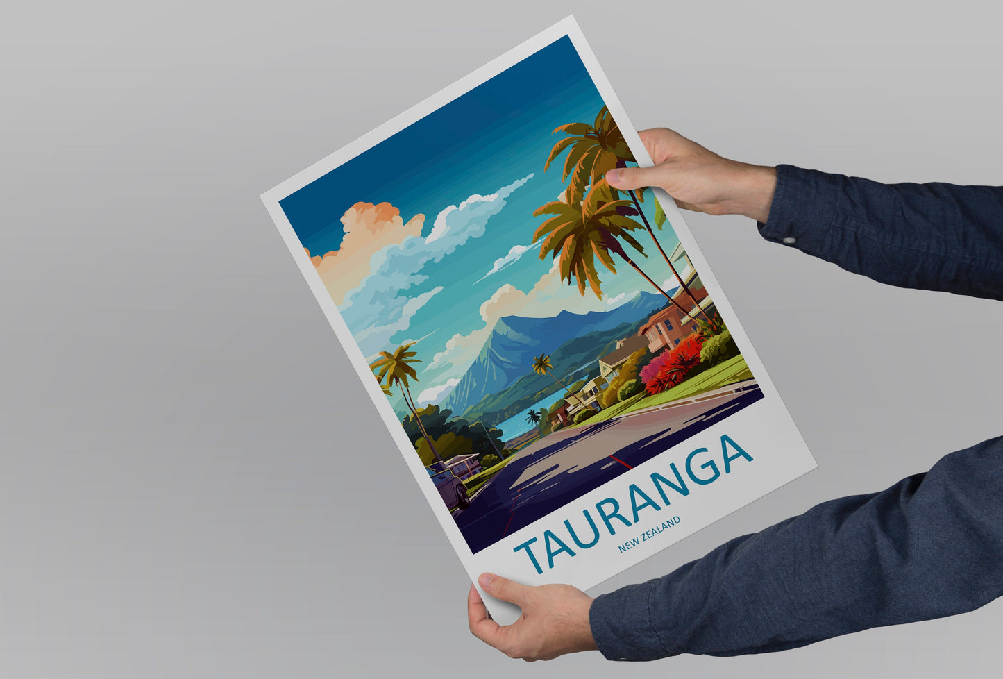 Tauranga Travel Print Wall Art Tauranga Wall Hanging Home Décor Tauranga Gift Art Lovers New Zealand Art Lover Gift Print New Zealand Art