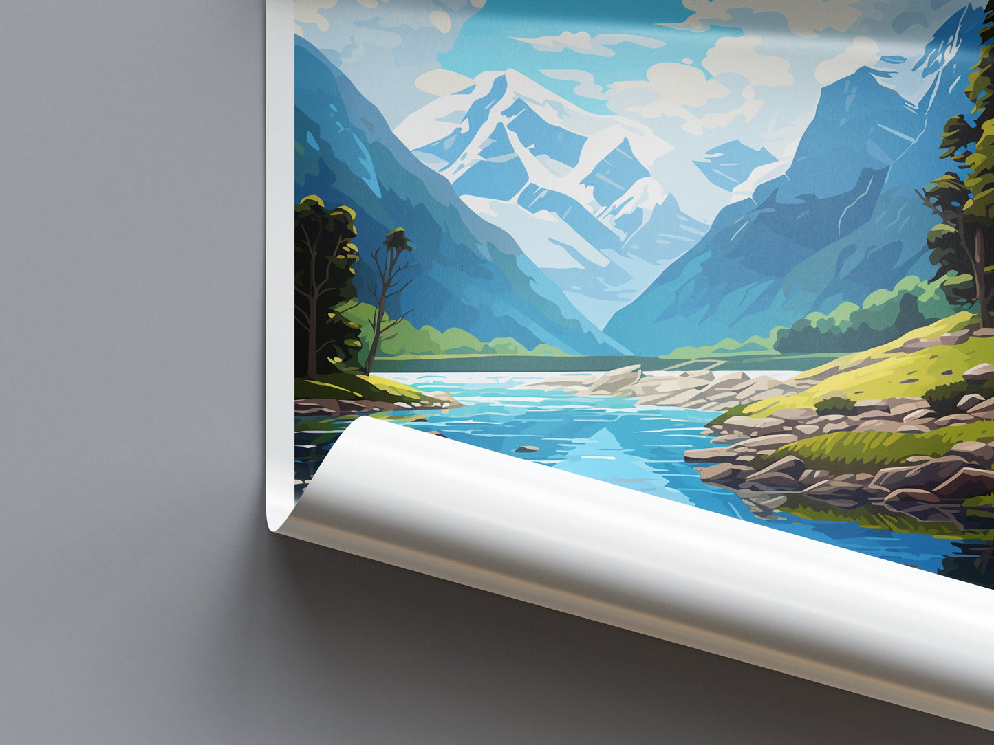 Fiordland National Park Travel Print Wall Art Fiordland Wall Hanging Home Décor Fiordland Gift Art Lovers New Zealand Art Lover Gift