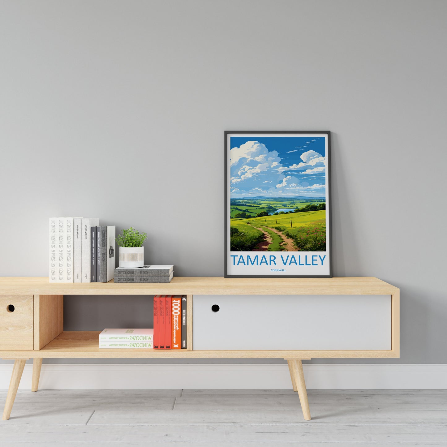 Tamar Valley Travel Print Wall Art Tamar Valley Wall Hanging Home Décor Tamar Valley Gift Art Lovers Cornwall Art Lover Gift