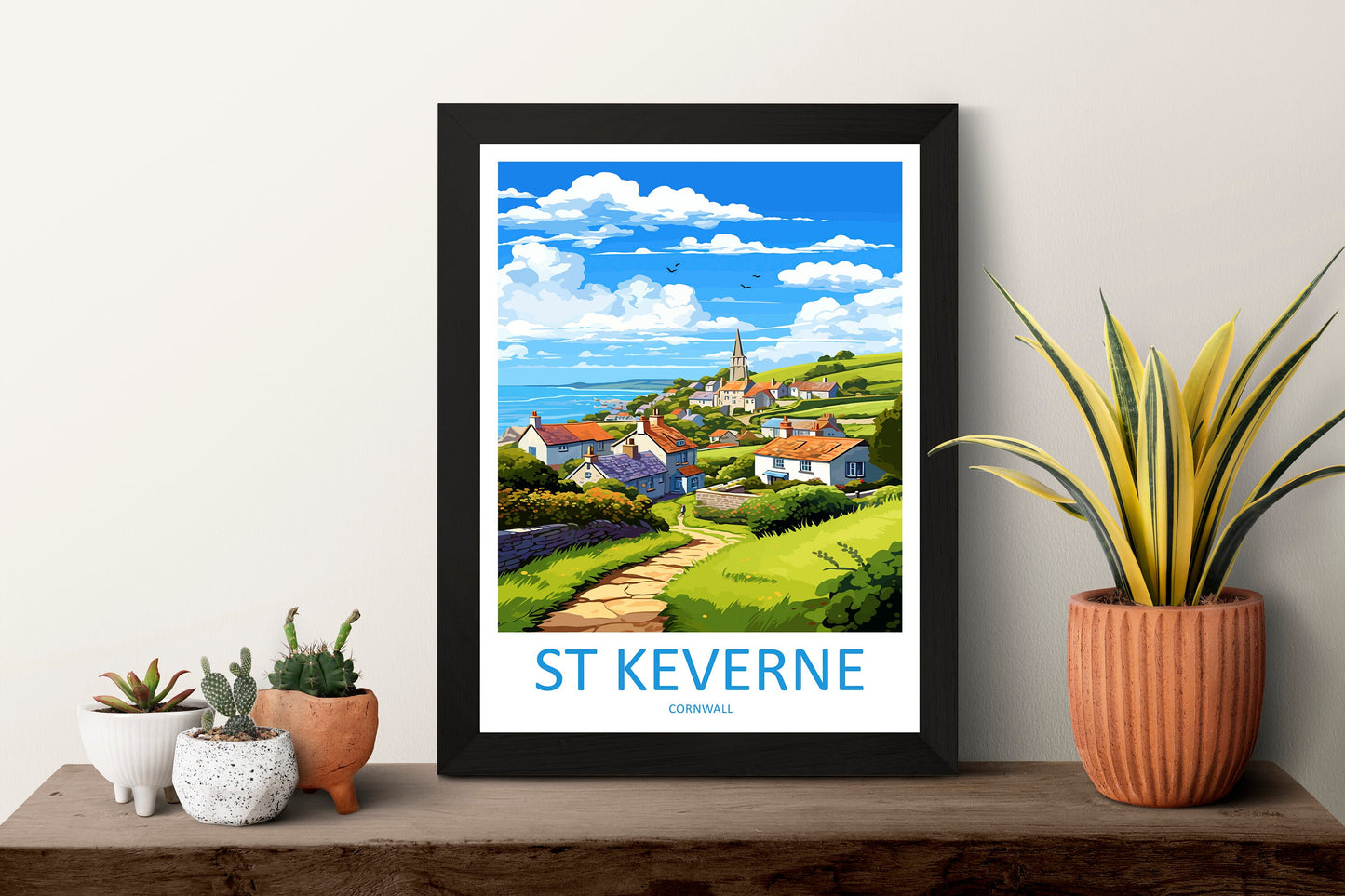 St keverne Travel Print Wall Art St keverne Wall Hanging Home Décor St keverne Gift Art Lovers Cornwall Art Lover Gift