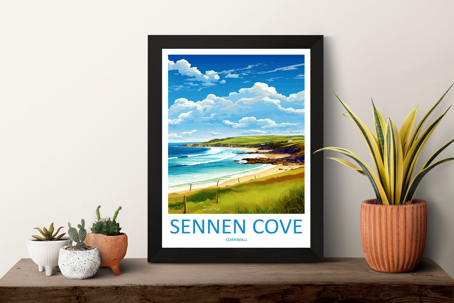 Sennen Cove Travel Print Wall Art Sennen Cove Wall Hanging Home Décor Sennen Cove Gift Art Lovers Cornwall Art Lover Gift