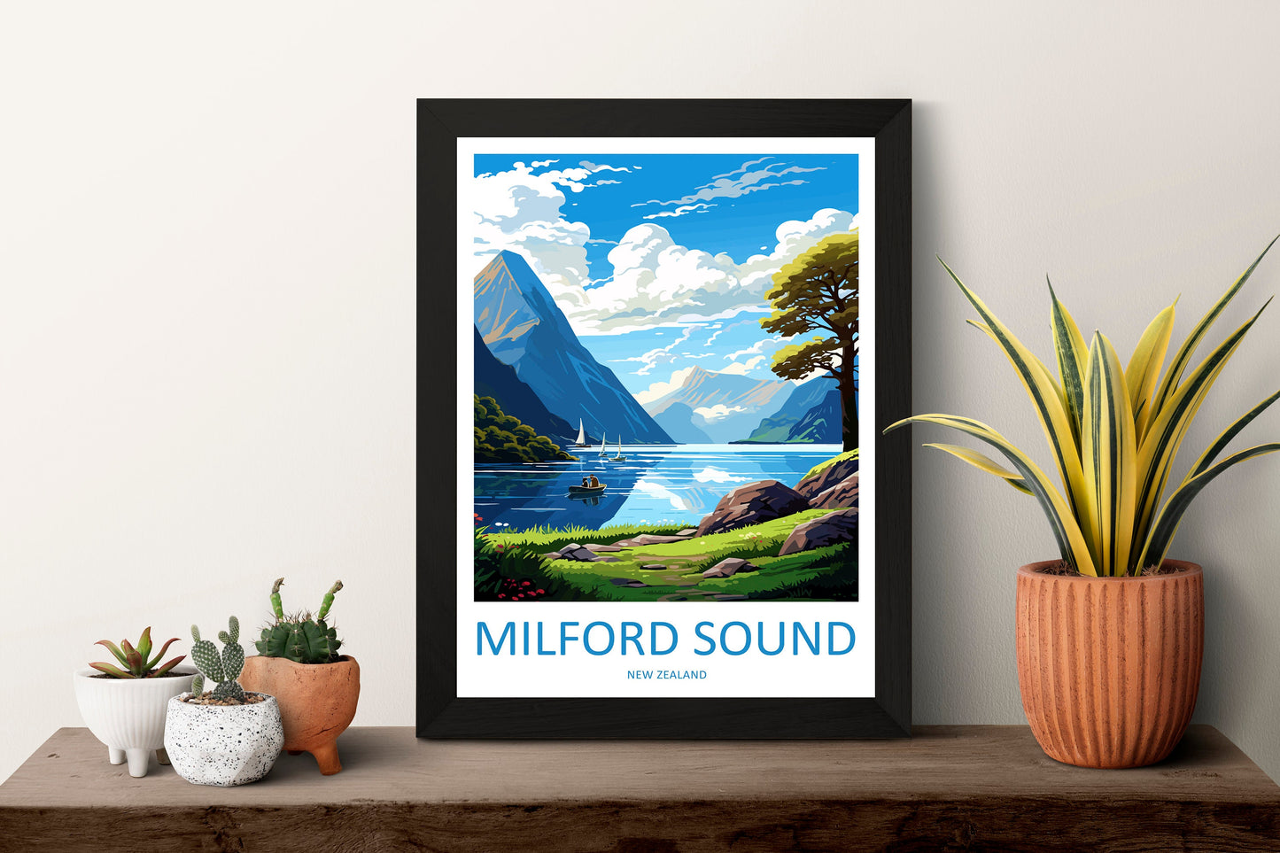 Milford Sound Travel Print Wall Art Milford Sound Wall Hanging Home Décor Milford Sound Gift Art Lovers New Zealand Art Lover Gift