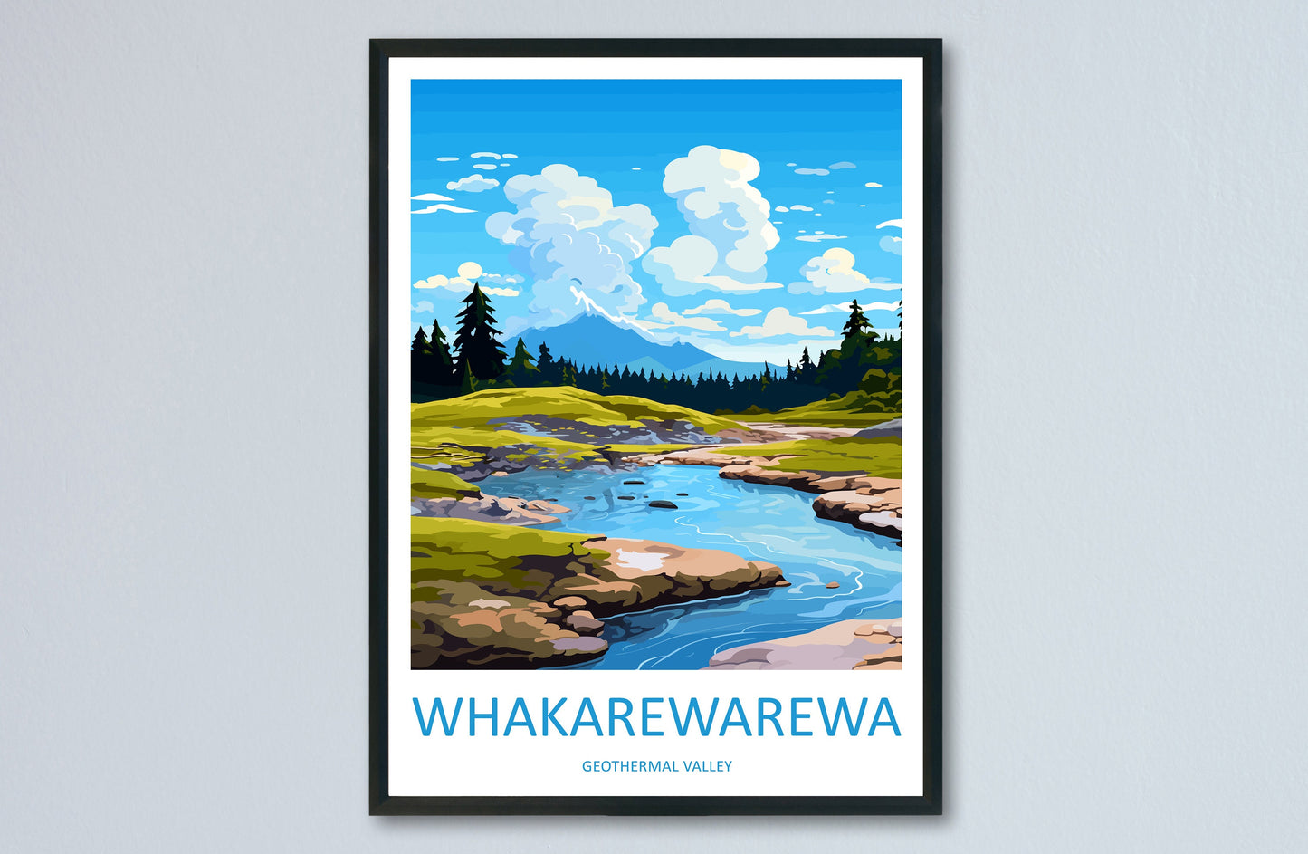 Whakarewarewa Geothermal Valley Travel Print Wall Art Whakarewarewa Geothermal Valley Wall Hanging Home Décor Whakarewarewa GeothermalValley
