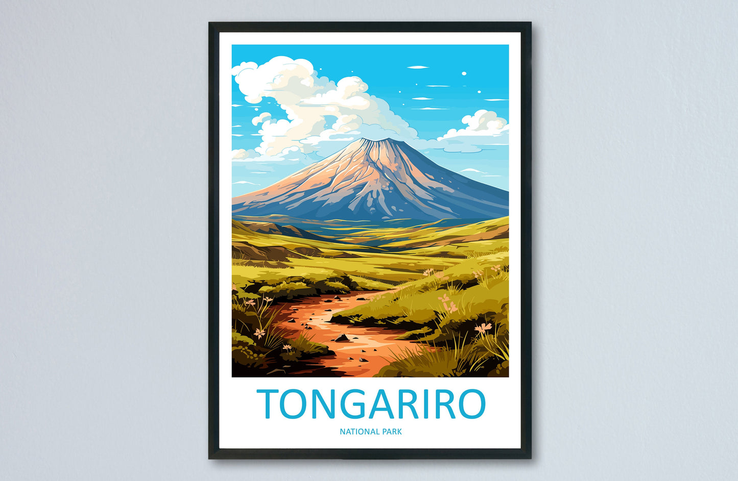 Tongariro National Park Travel Print Wall Art Tongariro National Park Wall Hanging Home Décor Tongariro National Park Gift Art Lovers