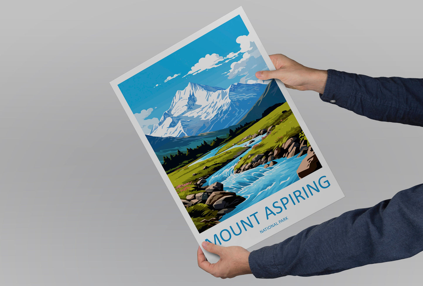 Mount Aspiring National Park Travel Print Wall Art Mount Aspiring National Park Wall Hanging Home Décor Mount Aspiring Gift Art Lovers
