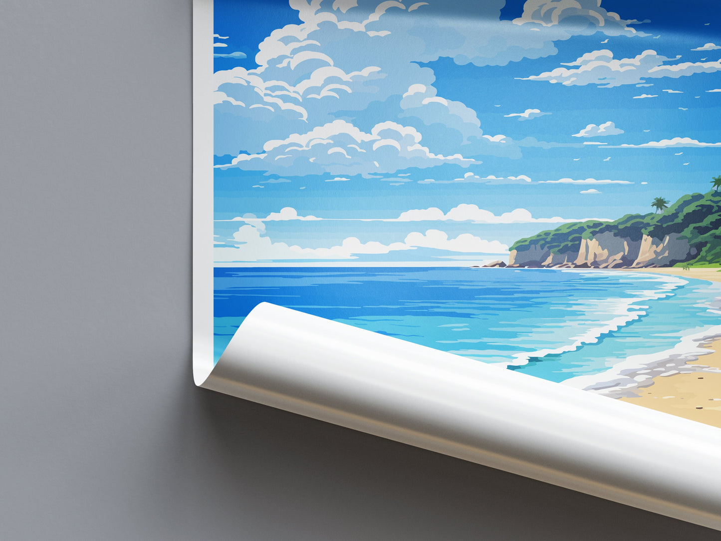 Hot Water Beach Travel Print Wall Art Hot Water Beach Wall Hanging Home Décor Hot Water Beach Gift Art Lovers New Zealand Travel Poster