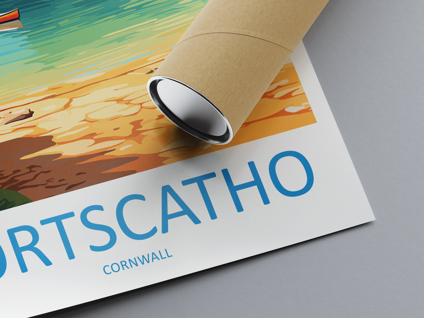 Portscatho Travel Print Wall Art Portscatho Wall Hanging Home Décor Portscatho Gift Art Lovers Cornwall Art