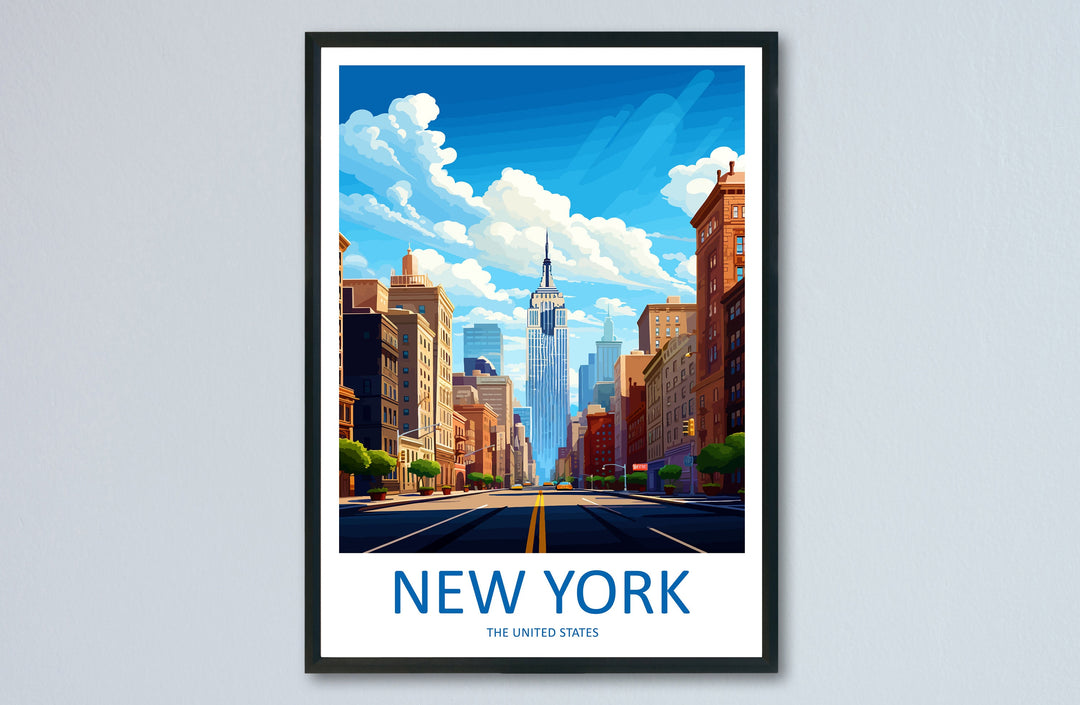 New York Travel Print Wall Art New York Wall Hanging Home Décor New York Gift Art Lovers New York State Art Gift Lover Print