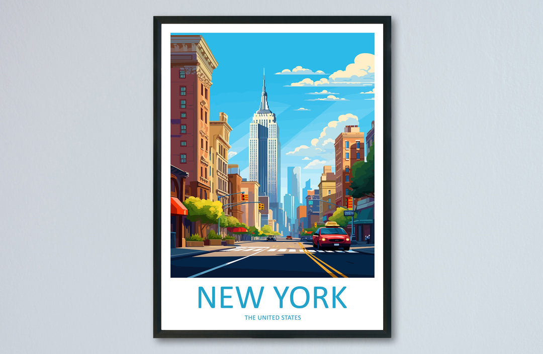 New York Travel Print Wall Art New York Wall Hanging Home Décor New York Gift Art Lovers New York State Art Gift Lover Print