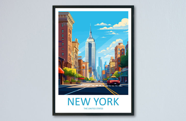 New York Travel Print Wall Art New York Wall Hanging Home Décor New York Gift Art Lovers New York State Art Gift Lover Print