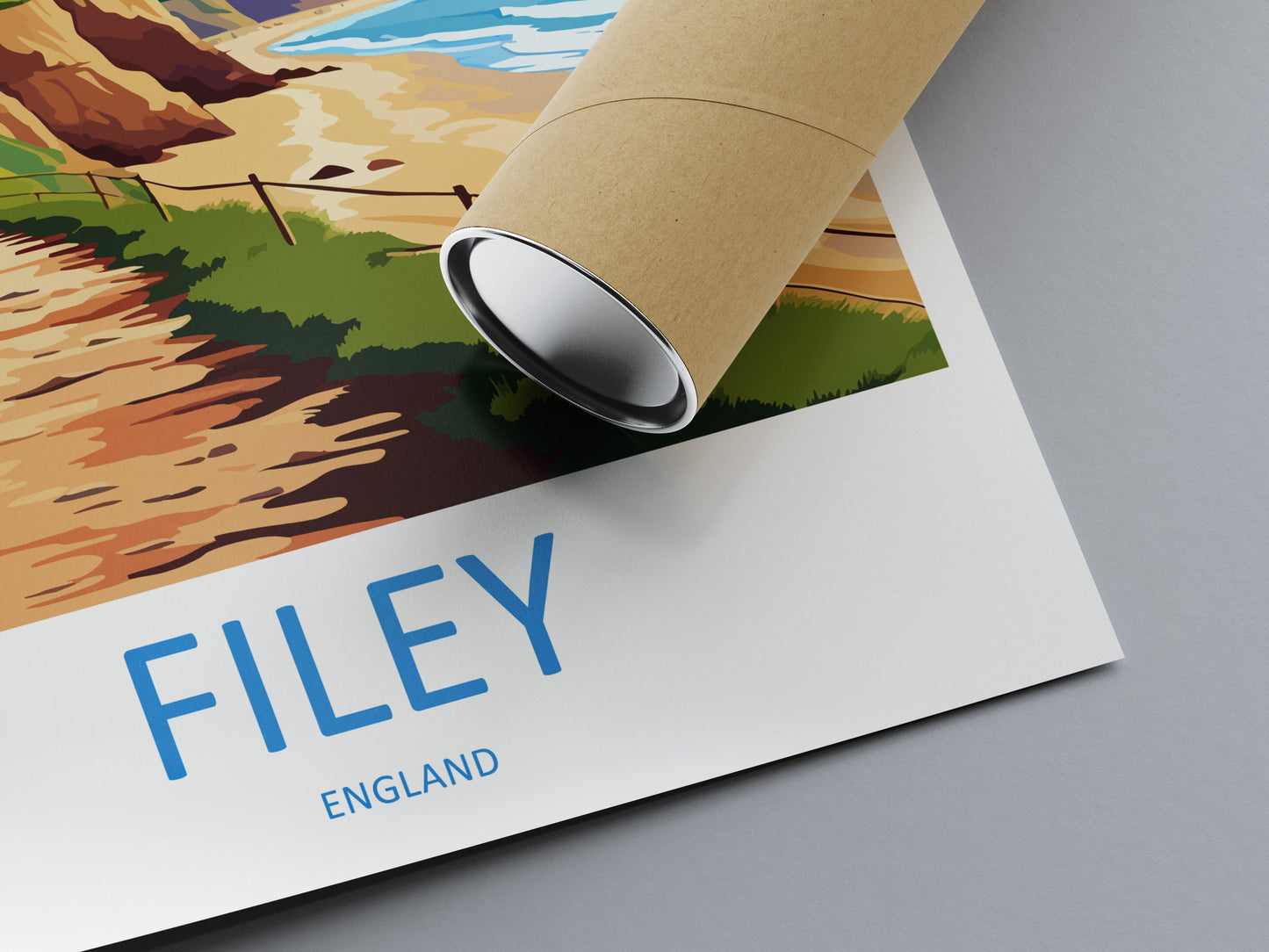 Filey Travel Print Wall Art Filey Wall Hanging Home Décor Filey Gift Art Lovers England Art Lover Gift Print Artwork Yorkshire Artwork