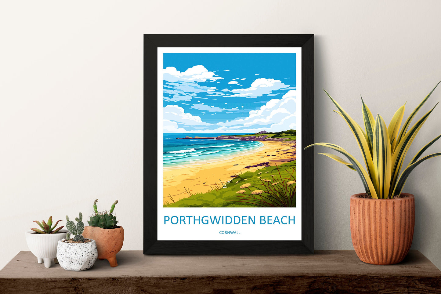Porthgwidden Beach Travel Print Wall Art Porthgwidden Beach Wall Hanging Home Décor Porthgwidden Gift Art Lovers Cornwall Art Porthgwidden