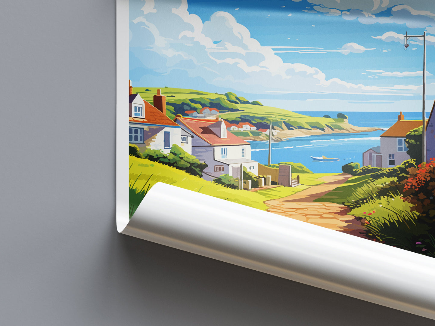 Portholland Travel Print Wall Art Portholland Wall Hanging Home Décor Portholland Gift Art Lovers Cornwall Art Portholland Wall Art