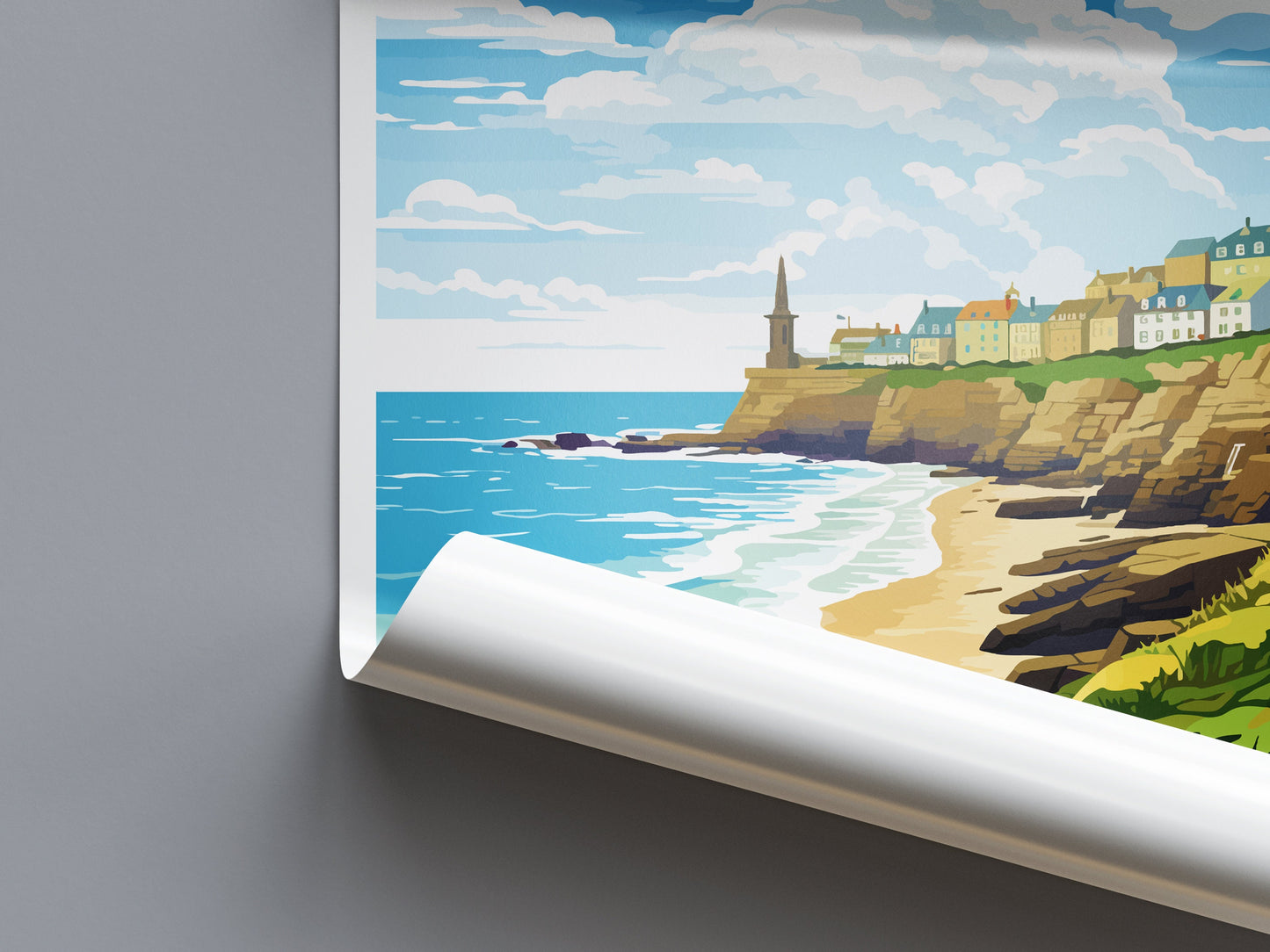Porthleven Travel Print Wall Art Porthleven Wall Hanging Home Décor Porthleven Gift Art Lovers Cornwall Art Porthleven Wall Art