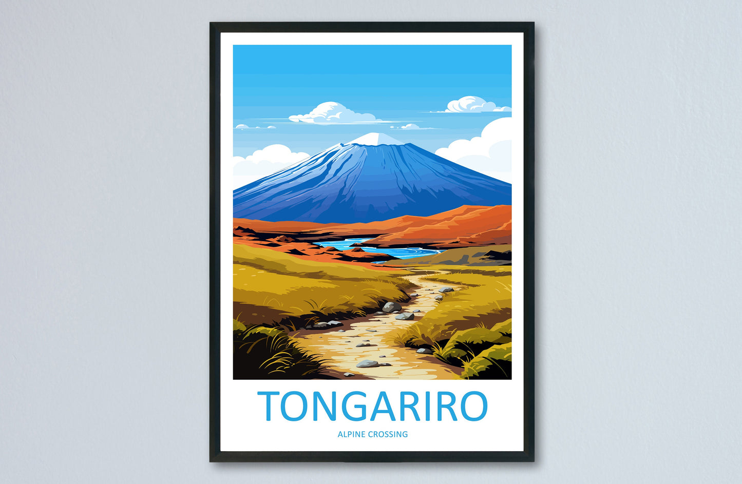 Tongariro Alpine Crossing Travel Print Wall Art Tongariro Alpine Crossing Wall Hanging Home Décor Tongariro Alpine Crossing Gift Art Lovers