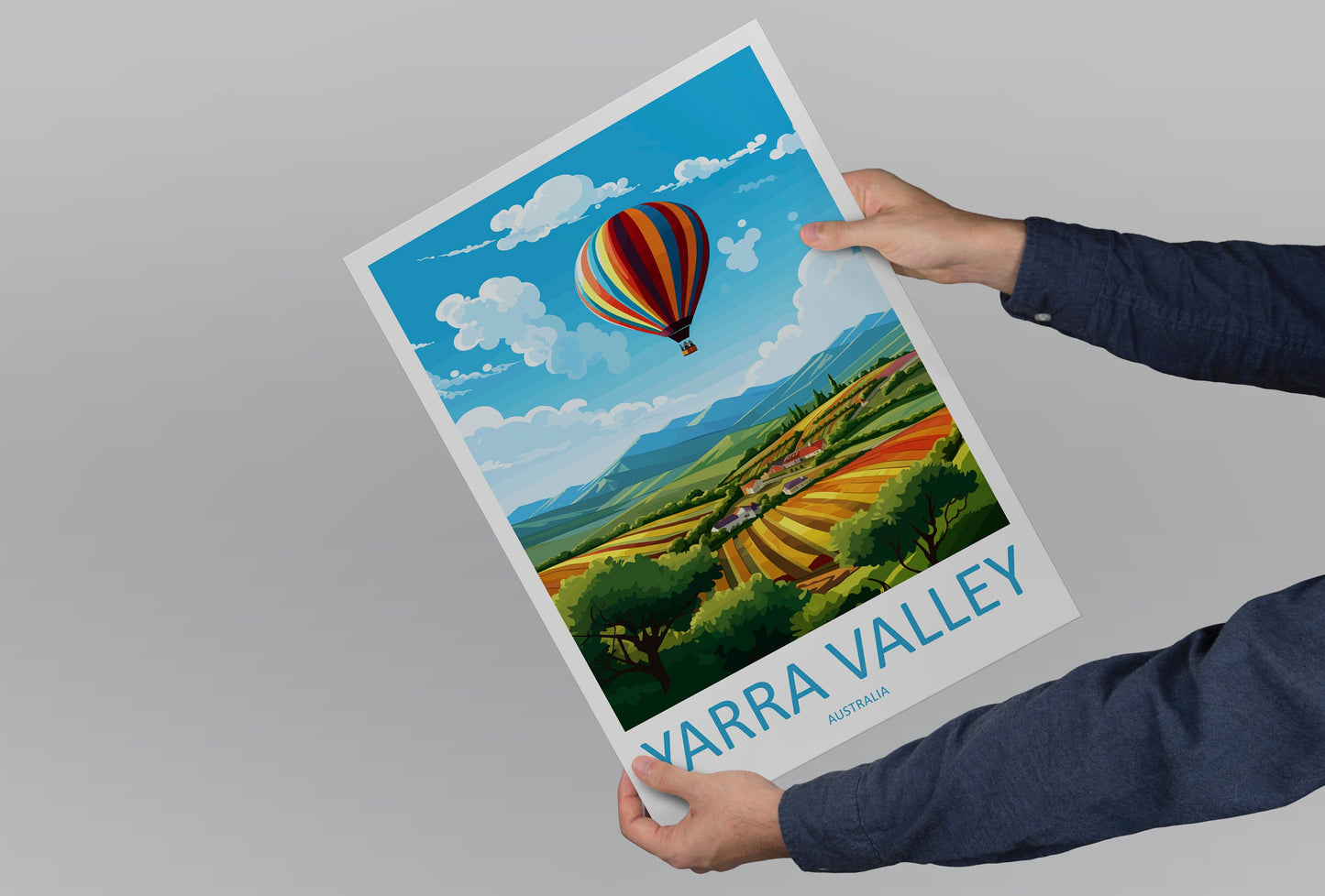 Yarra Valley Travel Print Wall Art Yarra Valley Wall Hanging Home Décor Yarra Valley Gift Art Lovers Wall Art Australia Poster