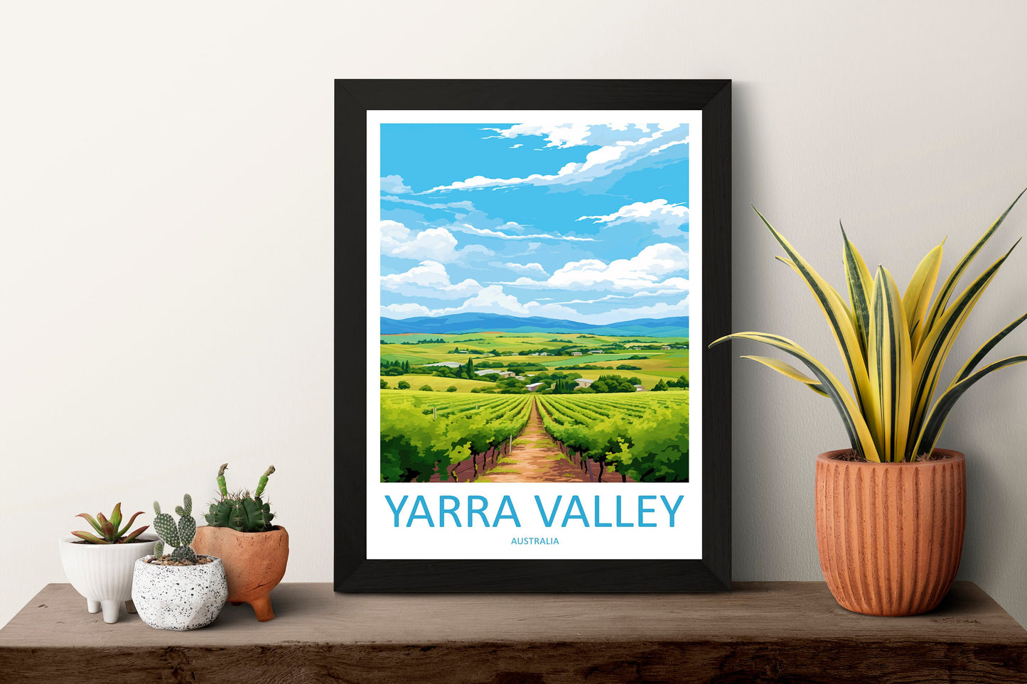 Yarra Valley Travel Print Wall Art Yarra Valley Wall Hanging Home Décor Yarra Valley Gift Art Lovers Wall Art Australia Poster