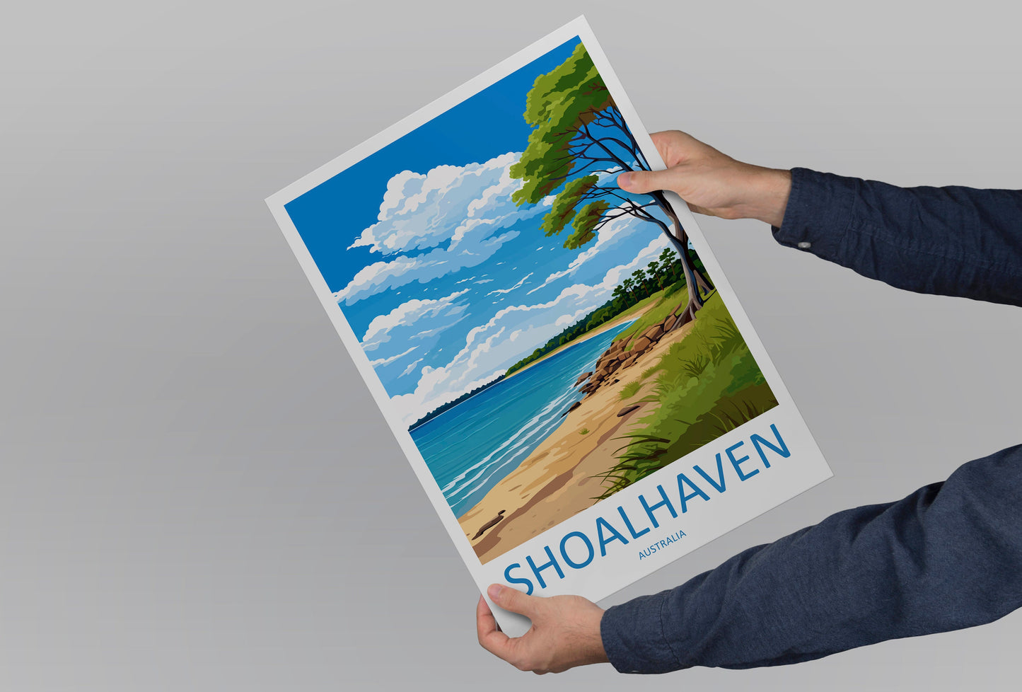Shoalhaven Travel Print Wall Art Shoalhaven Wall Hanging Home Décor Shoalhaven Gift Art Lovers Wall Art Australia Poster Decor