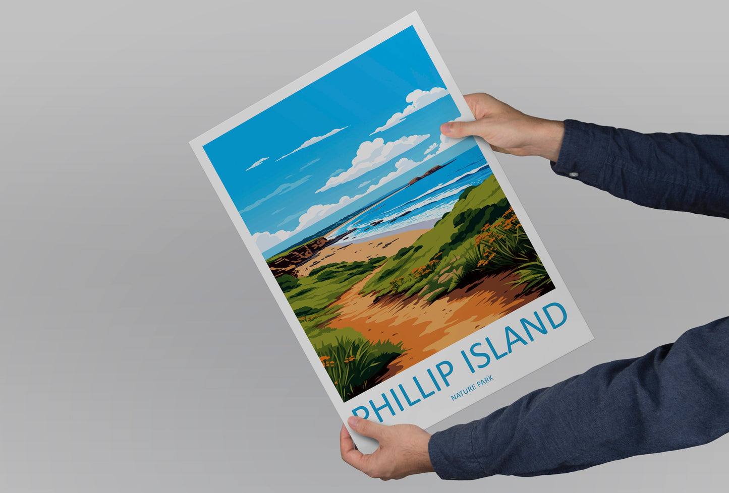 Phillip Island Travel Print Wall Art Phillip Island Wall Hanging Home Décor Phillip Island Gift Art Lovers Wall Art Australia Poster Deco