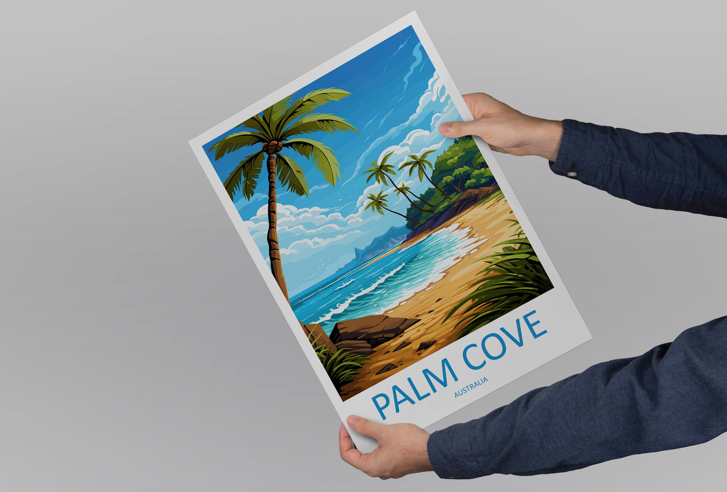 Palm Cove Travel Print Wall Art Palm Cove Wall Hanging Home Décor Palm Cove Gift Art Lovers Wall Art Australia Poster Deco