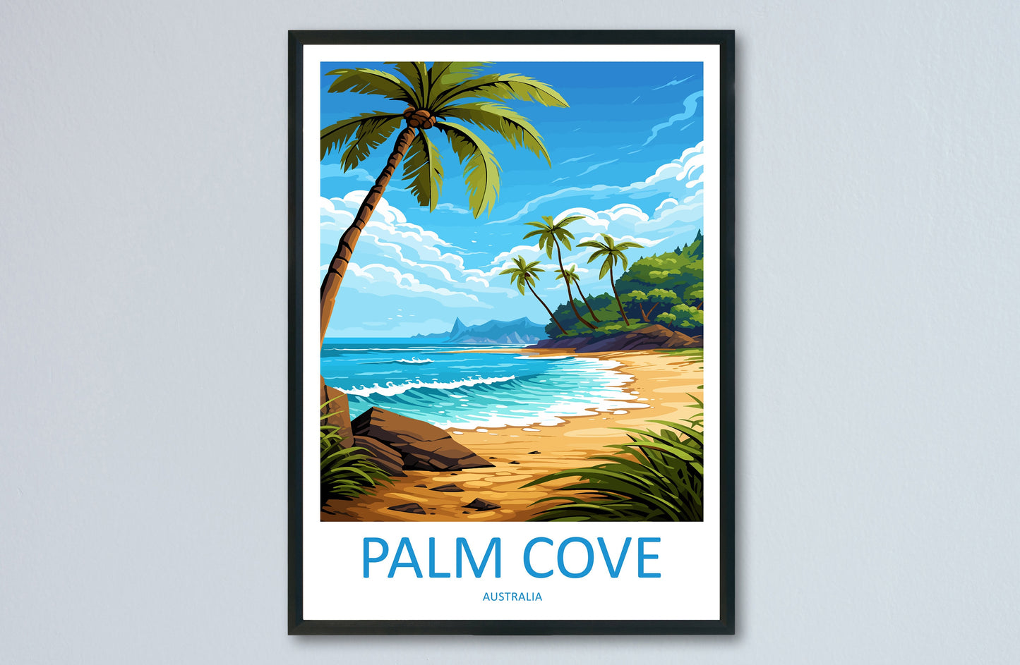 Palm Cove Travel Print Wall Art Palm Cove Wall Hanging Home Décor Palm Cove Gift Art Lovers Wall Art Australia Poster Deco