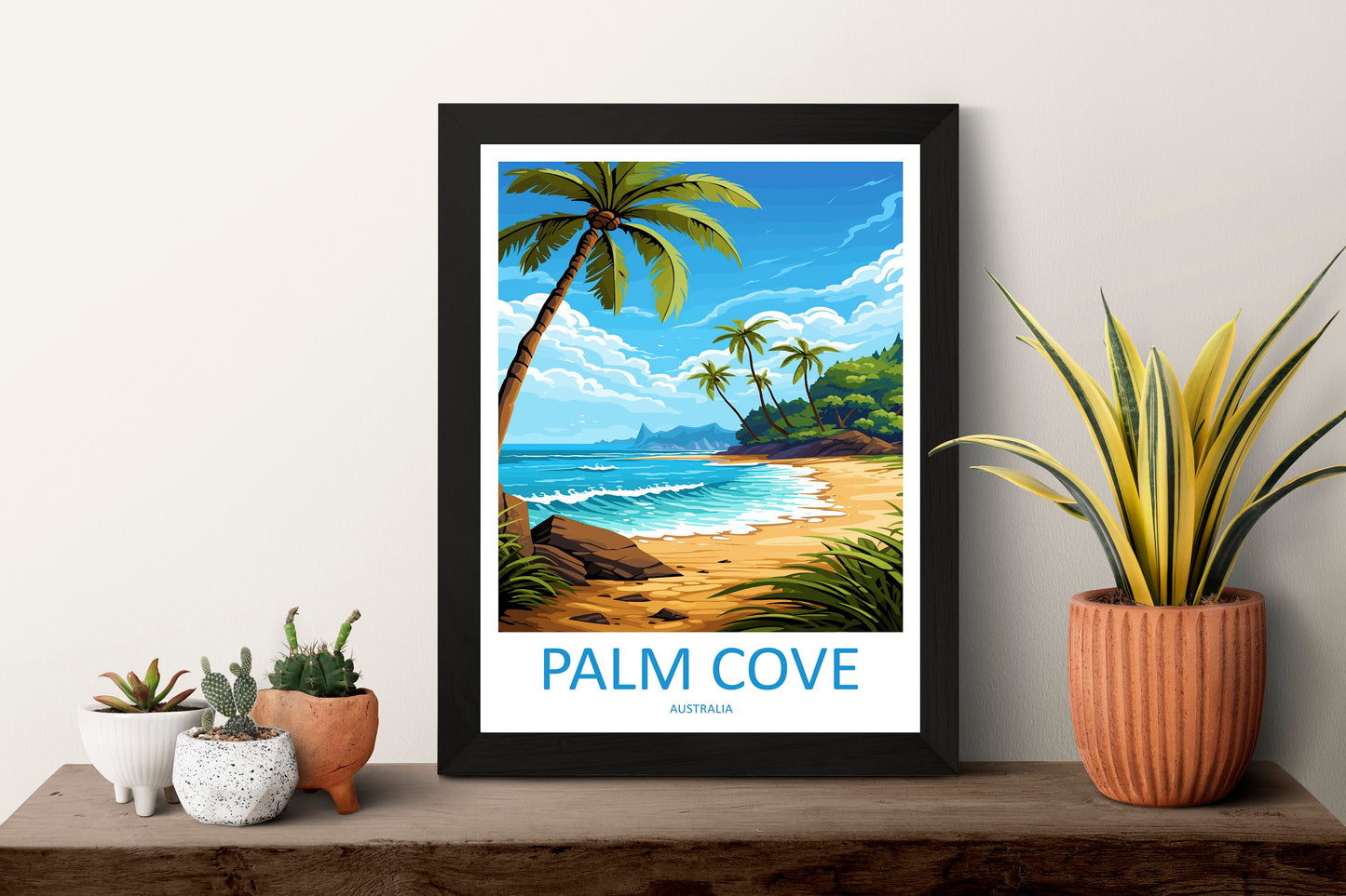 Palm Cove Travel Print Wall Art Palm Cove Wall Hanging Home Décor Palm Cove Gift Art Lovers Wall Art Australia Poster Deco