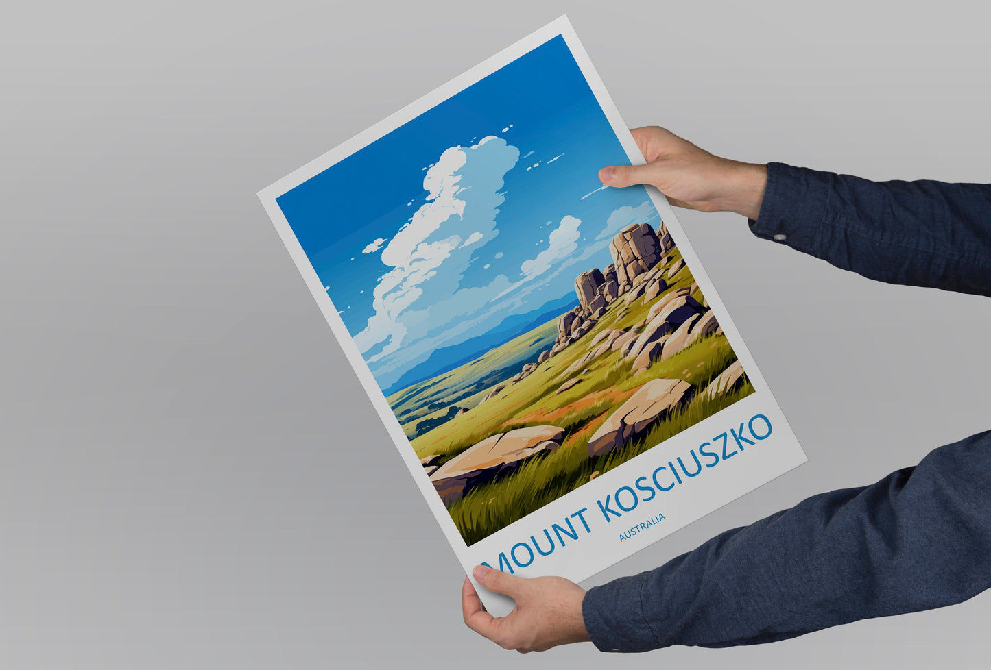 Mount Kosciuszko Travel Print Wall Art Mount Kosciuszko Wall Hanging Home Décor Mount Kosciuszko Gift Art Lovers Wall Art Australia Poster