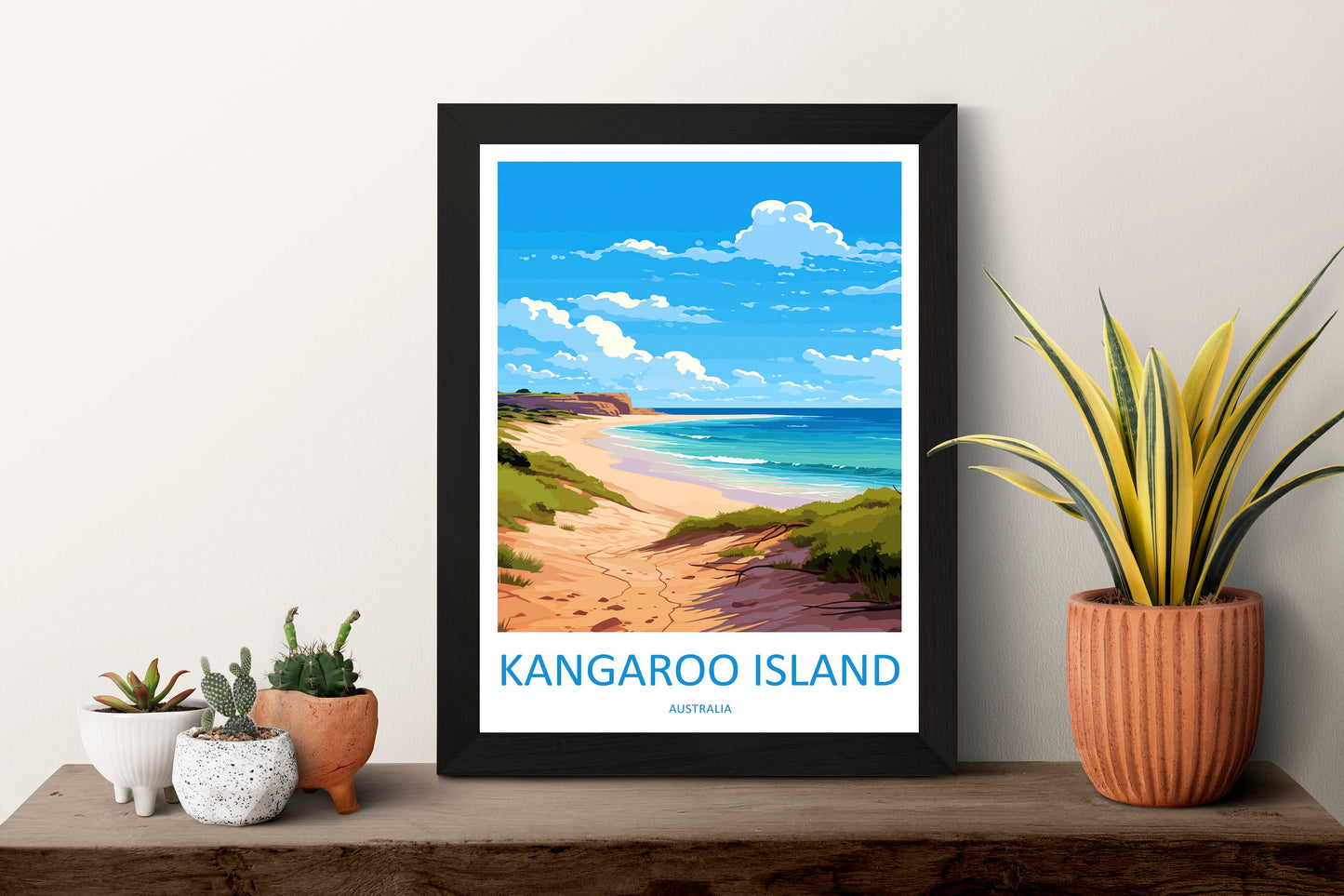 Kangaroo Island Travel Print Wall Art Kangaroo Island Wall Hanging Home Décor Kangaroo Island Gift Art Lovers Wall Art Australia Poster Deco
