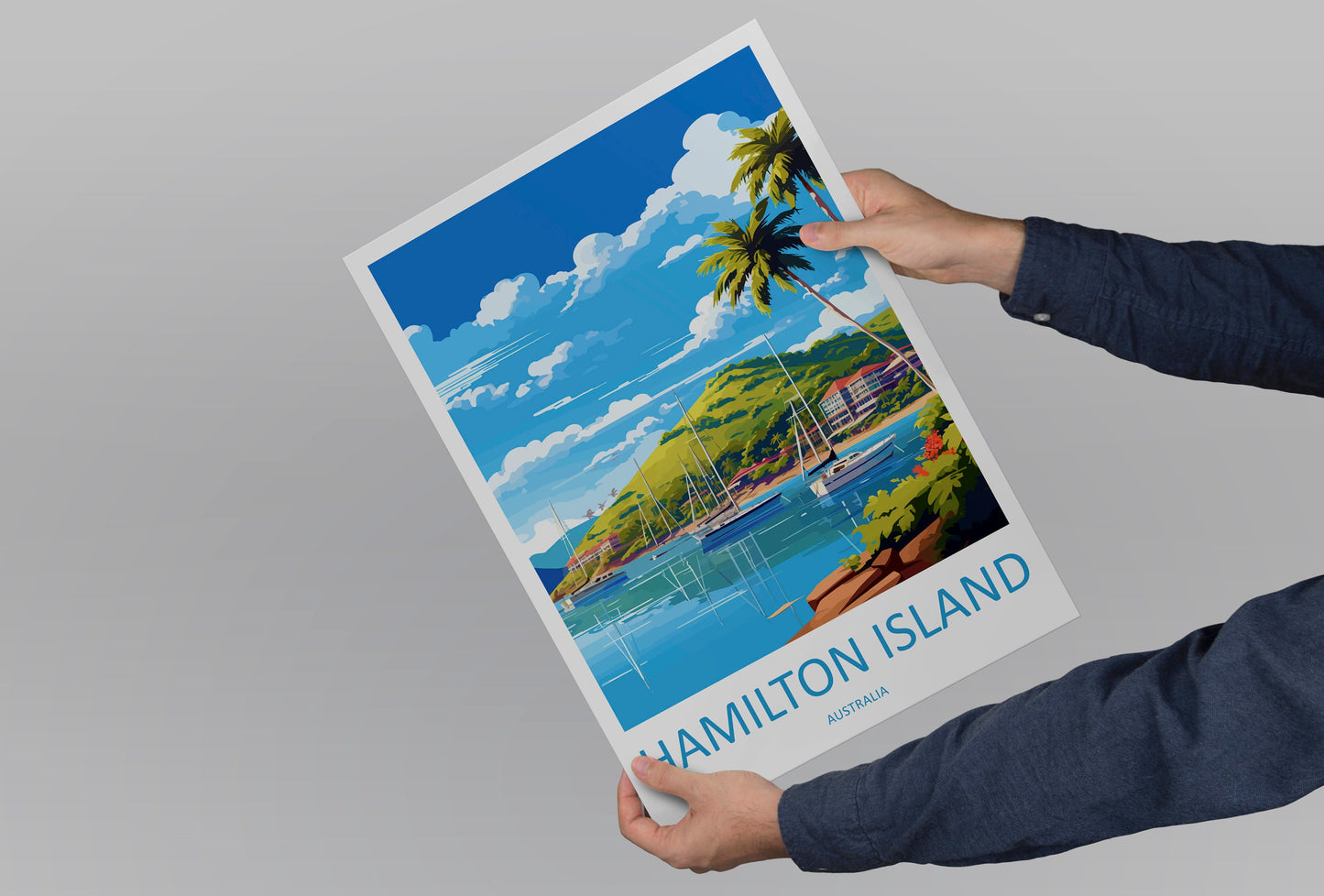 Hamilton Island Travel Print Wall Art Hamilton Island Wall Hanging Home Décor Hamilton Island Gift Art Lovers Wall Art Australia Poster Deco