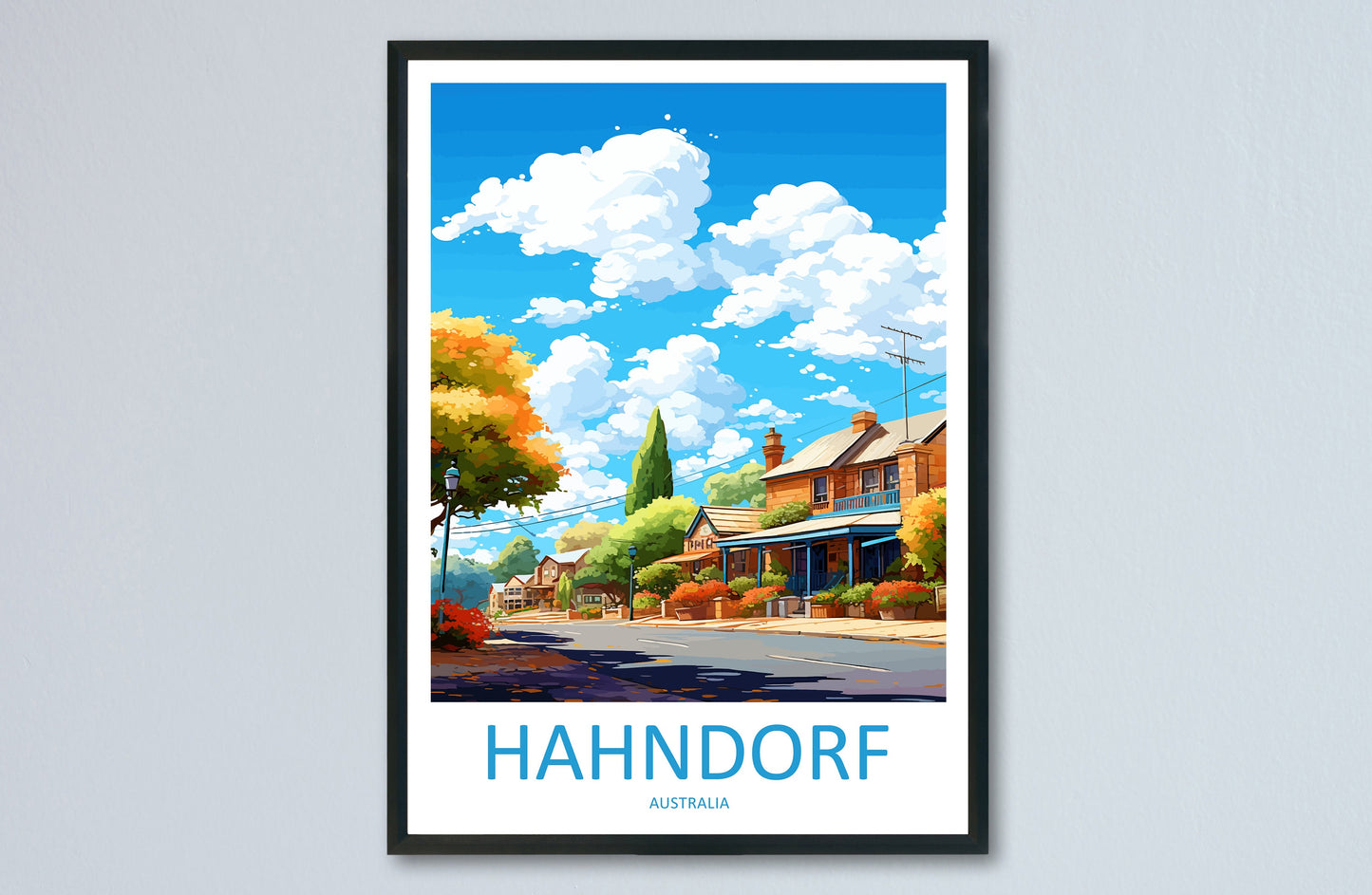Hahndorf Travel Print Wall Art Hahndorf Wall Hanging Home Décor Hahndorf Gift Art Lovers Wall Art Australia Poster Deco Hahndorf Gift