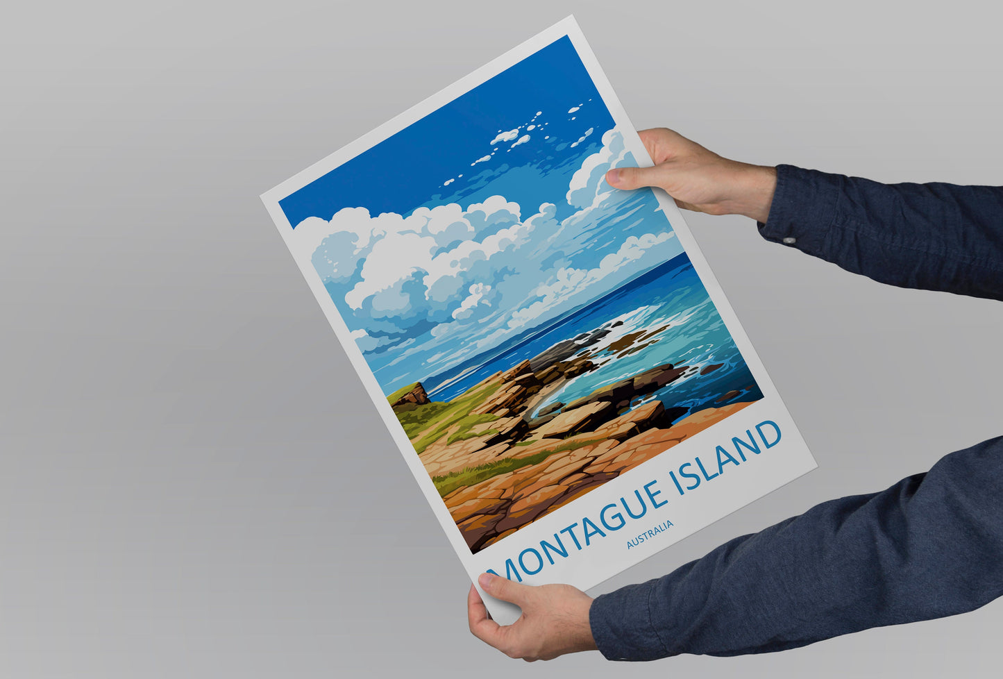 Montague Island Travel Print Wall Art Montague Island Wall Hanging Home Décor Montague Island Gift Art Lovers Australia Art Lover Gift