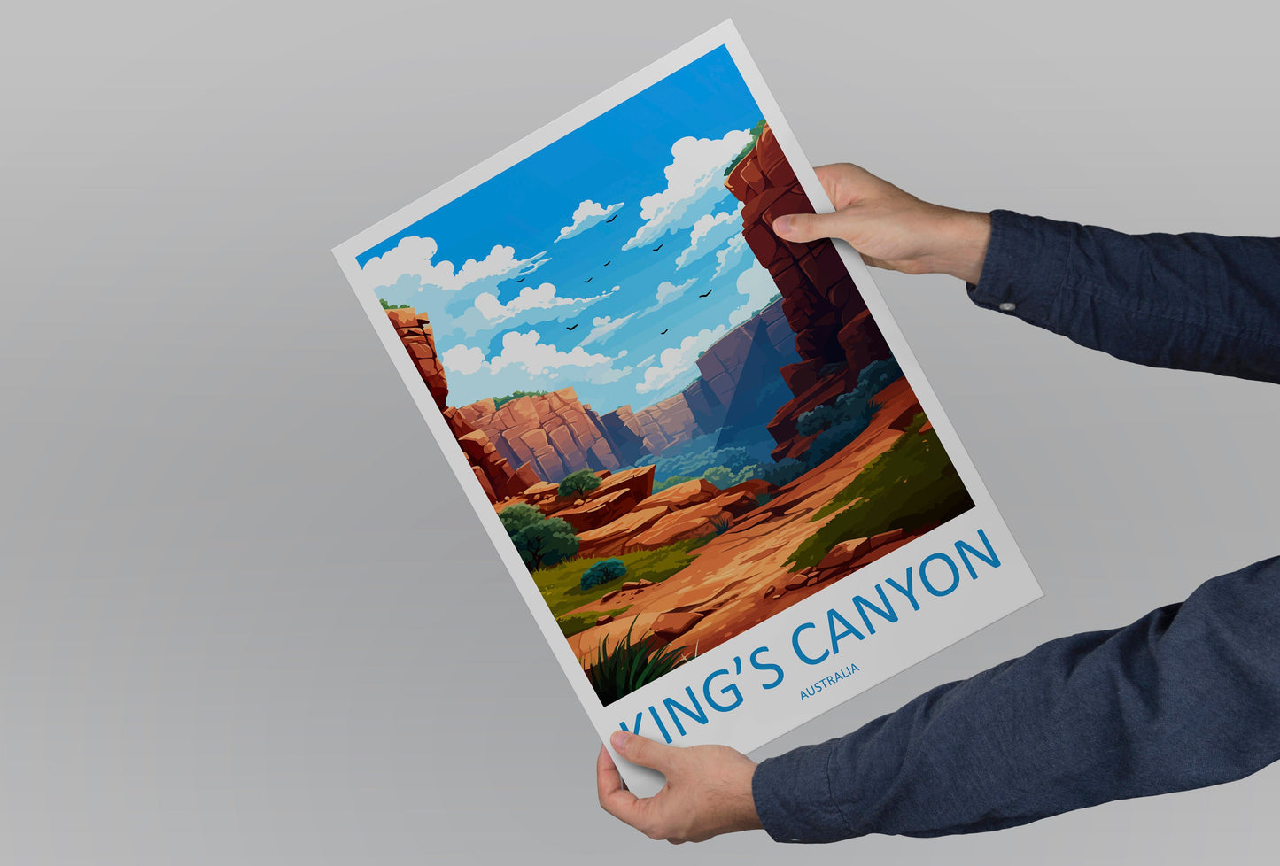 Kings Canyon Travel Print Wall Art Kings Canyon Wall Hanging Home Décor Kings Canyon Gift Art Lovers Wall Art Australia Poster Deco