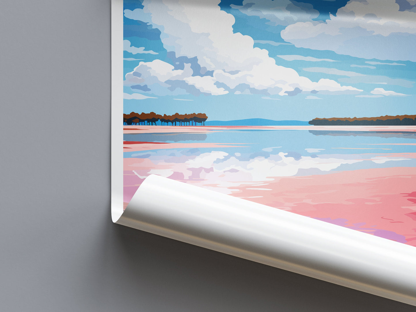 Hutt Lagoon Travel Print Wall Art Hutt Lagoon Wall Hanging Home Décor Hutt Lagoon Gift Art Lovers Wall Art Australia Poster Deco