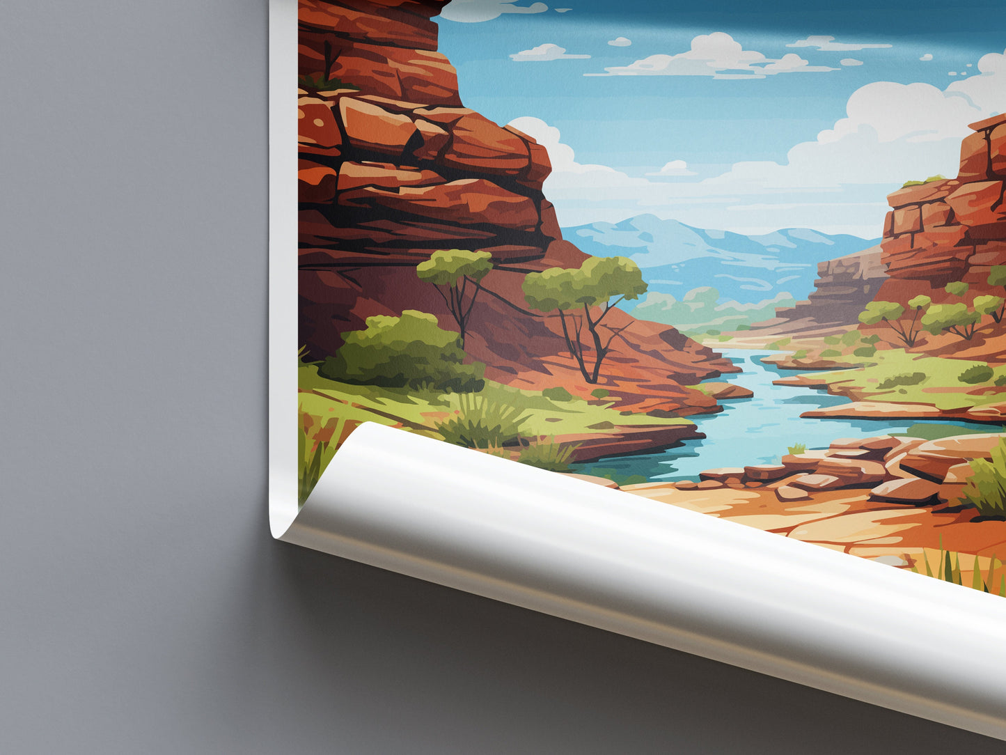 Karijini National Park Travel Print Wall Karijini National Park Wall Hanging Home Décor Karijini Gift Art Lovers Art Australia Art