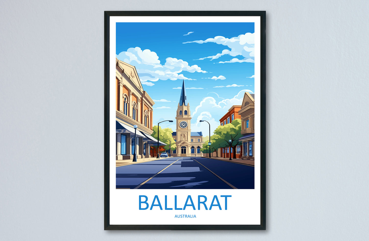 Ballarat Travel Print Wall Art Ballarat Wall Hanging Home Décor Ballarat Gift Art Lovers Wall Art Australia Poster Deco Ballarat Gift
