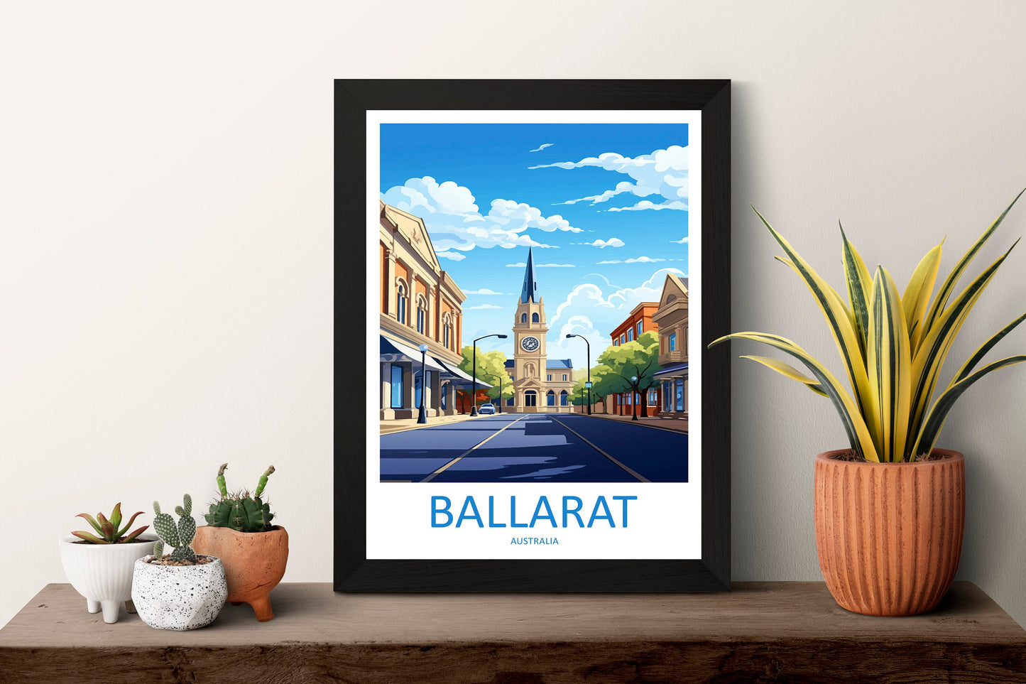 Ballarat Travel Print Wall Art Ballarat Wall Hanging Home Décor Ballarat Gift Art Lovers Wall Art Australia Poster Deco Ballarat Gift
