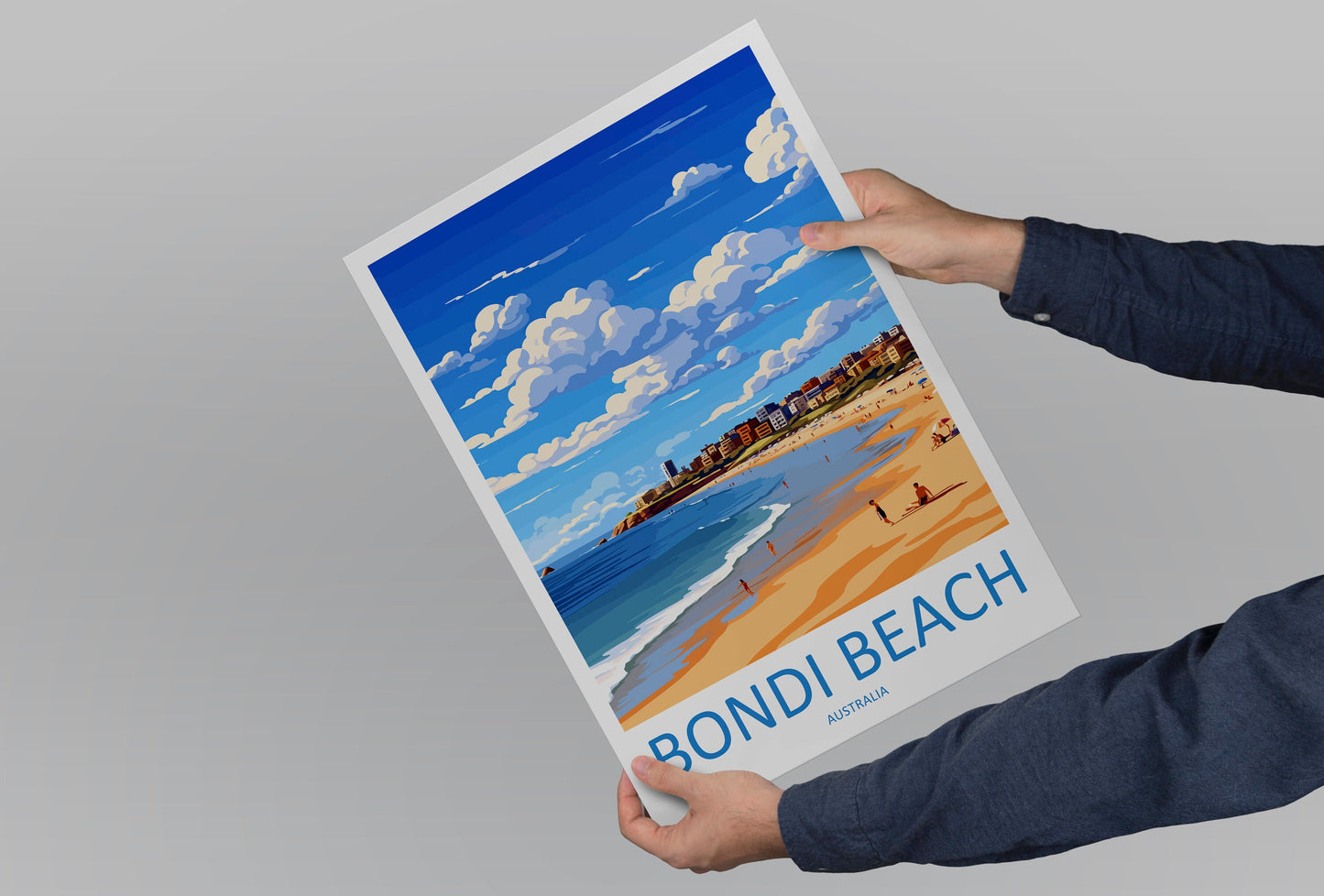 Bondi Beach Travel Print Wall Art Bondi Beach Wall Hanging Home Décor Bondi Beach Gift Art Lovers Wall Art Australia Poster Deco Gift